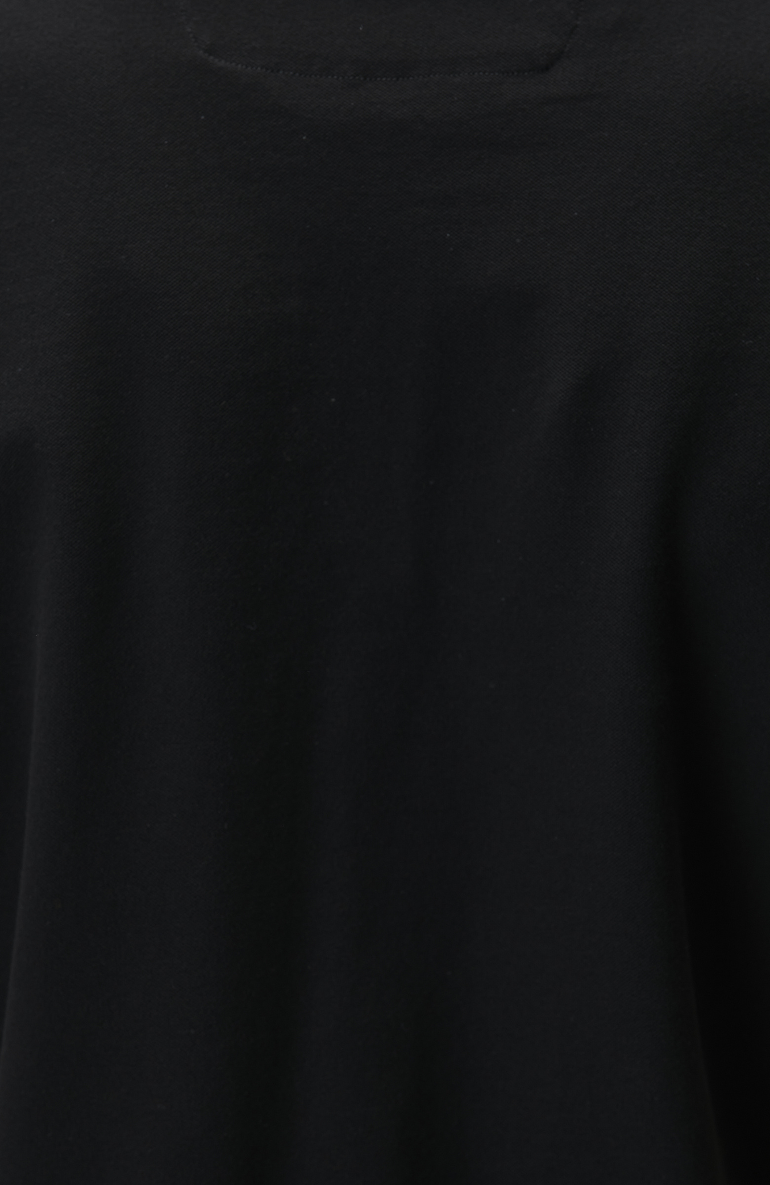 Siyah Polo Yaka Enjeksiyon Baskılı T-shirt