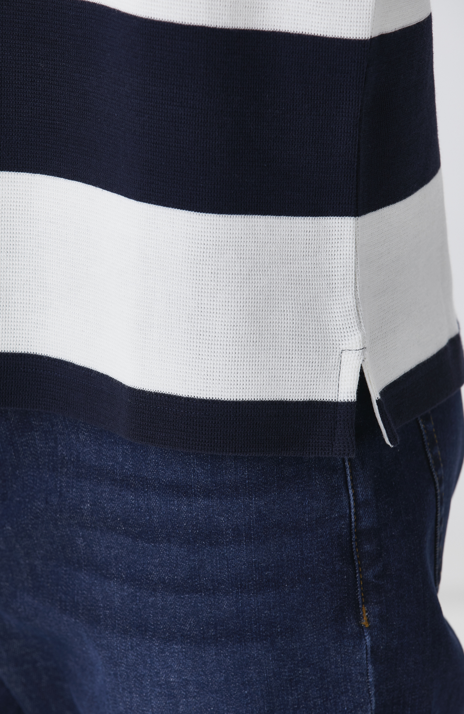 Navy Blue-White T-shirt