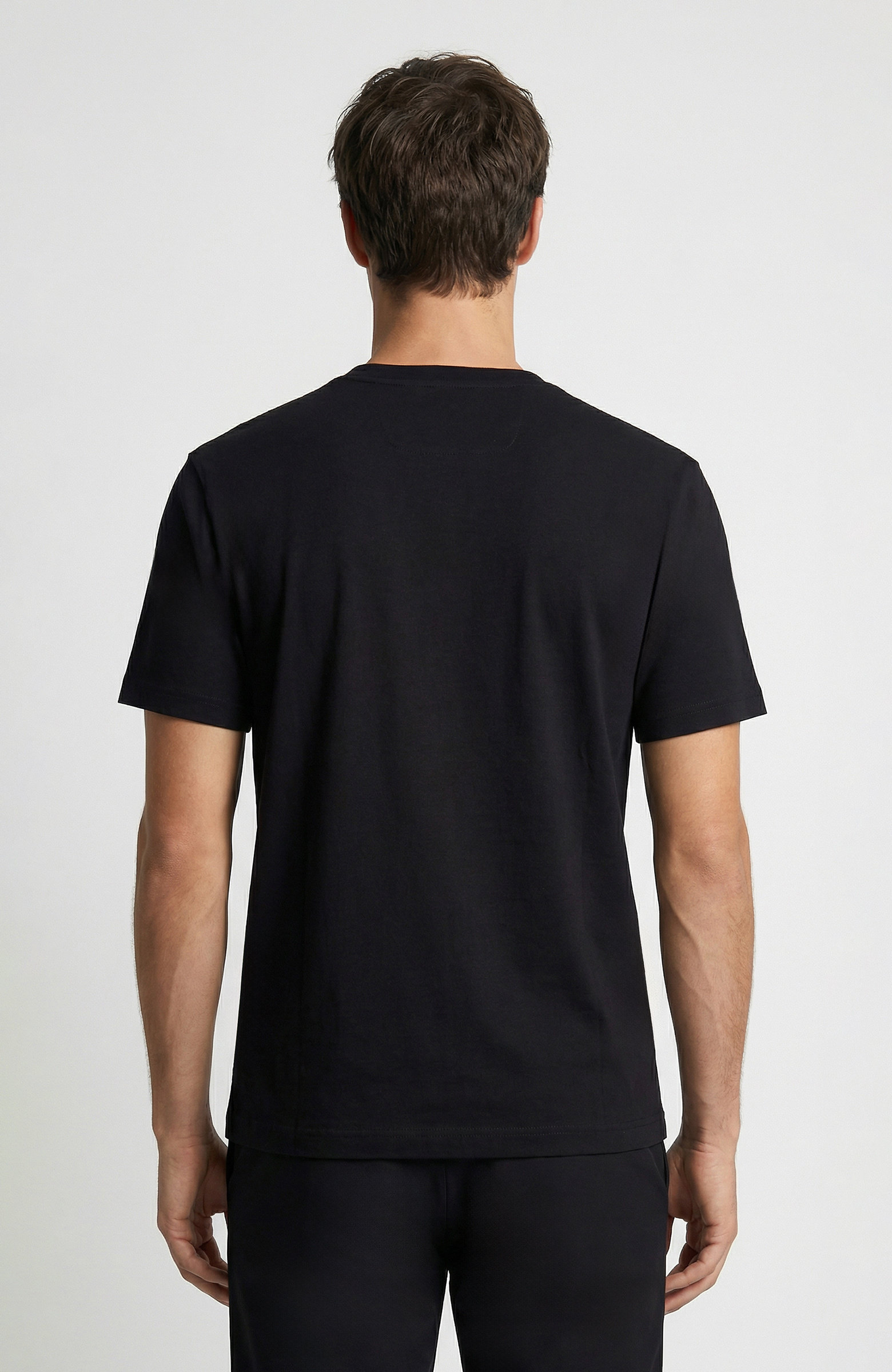 Siyah Mermer Enjeksiyon Baskılı T-shirt