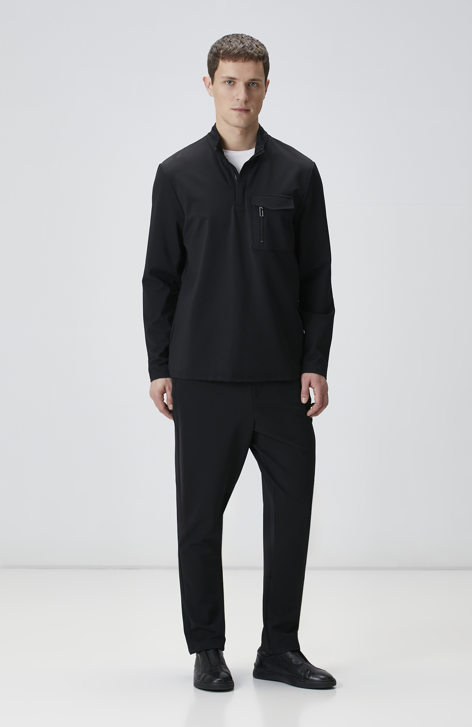 N-Tech Siyah Göğüs Cep Detaylı Sweatshirt