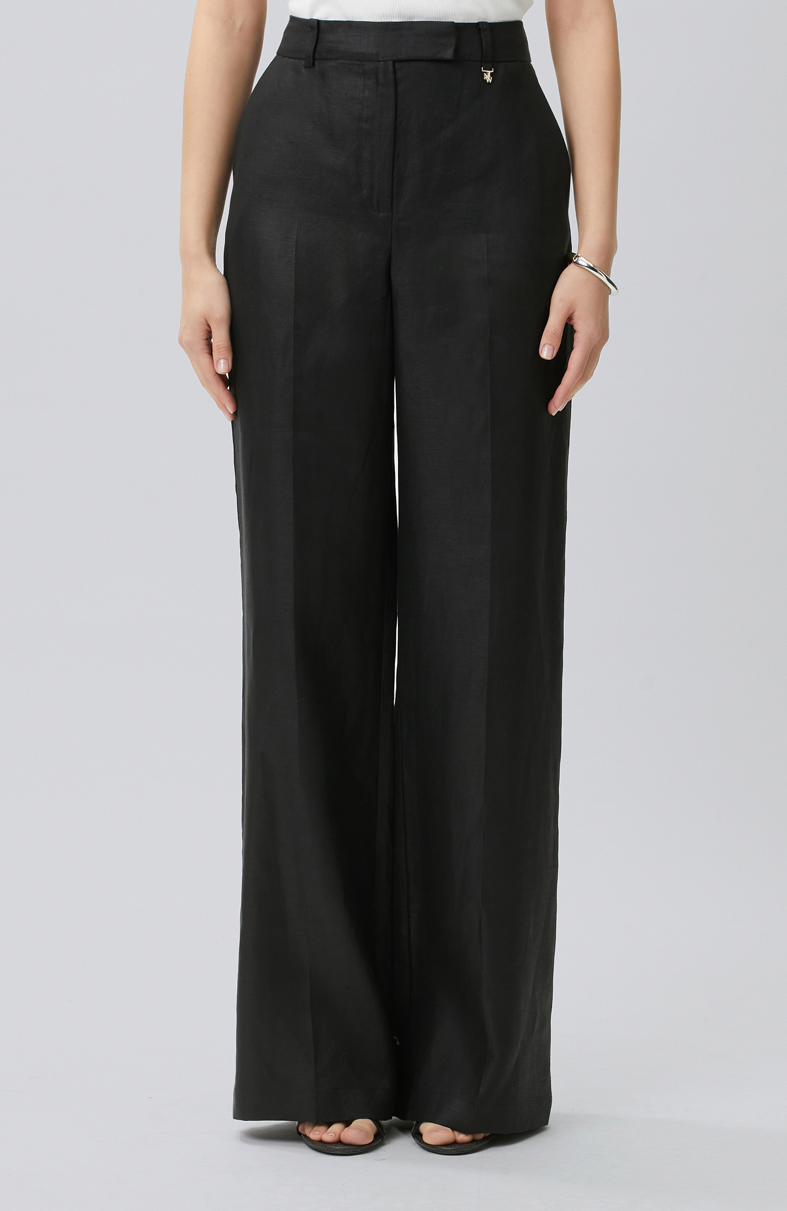 Siyah Keten Pantolon