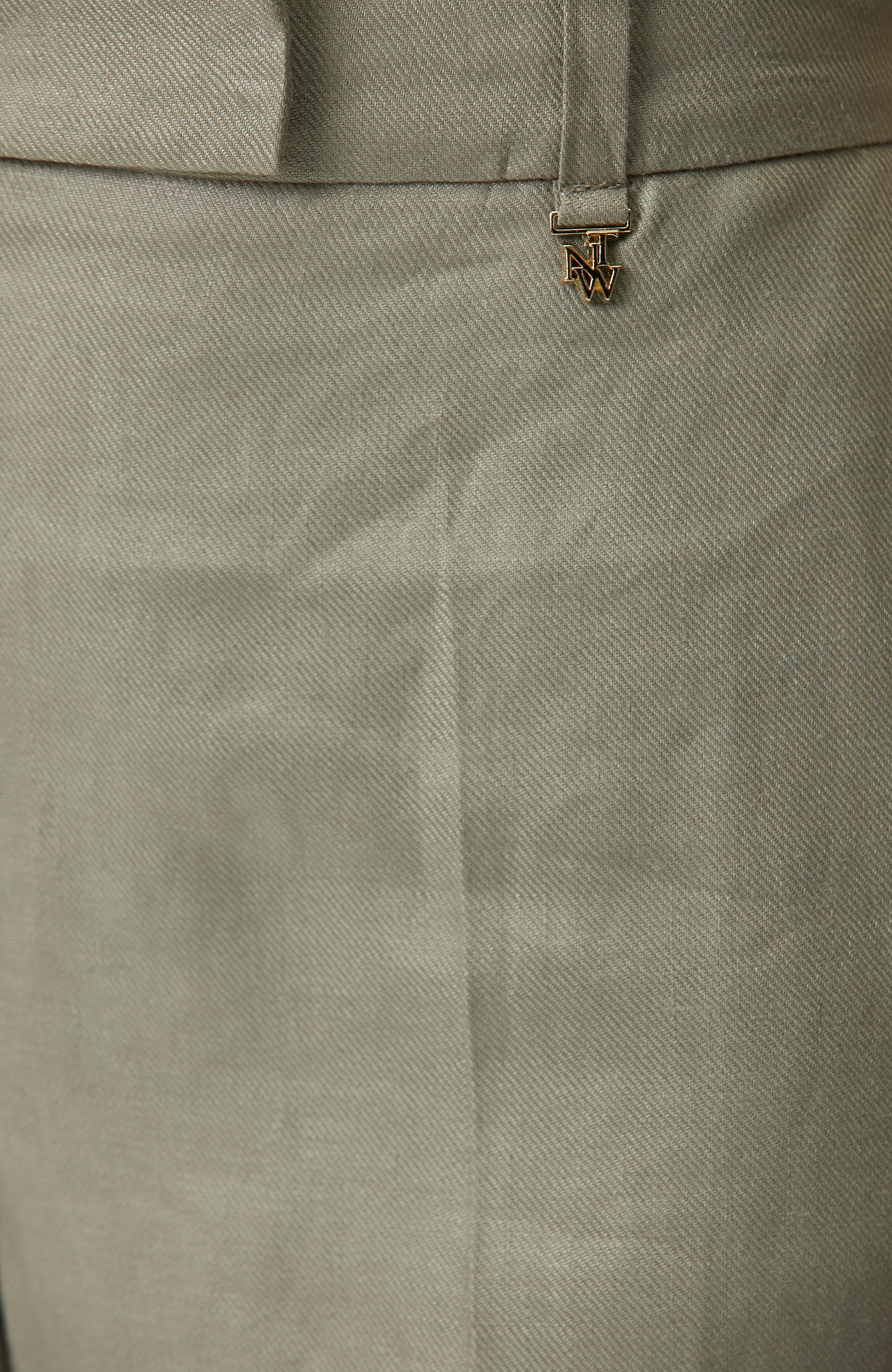 Açık Haki Keten Pantolon