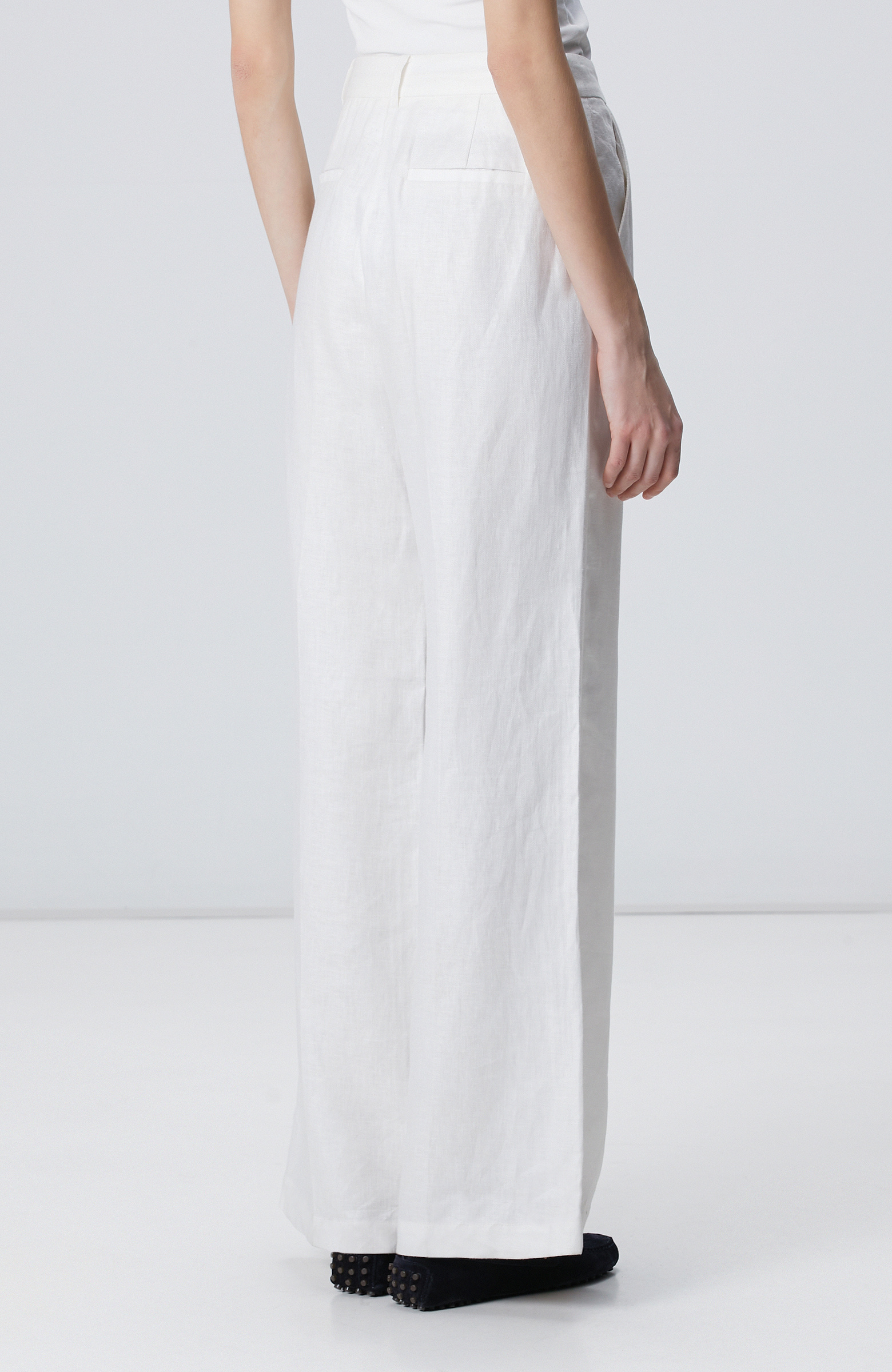 Kırık Beyaz Keten Pantolon