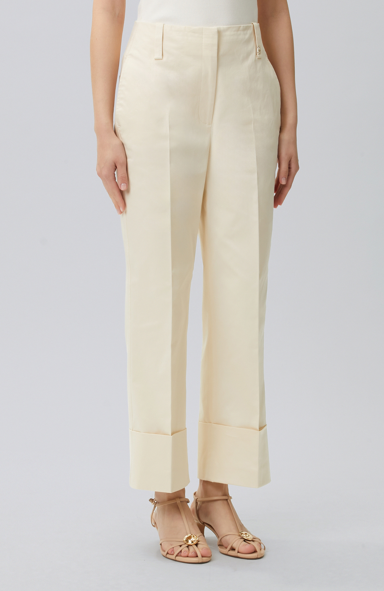 Off White Double Leg Trousers