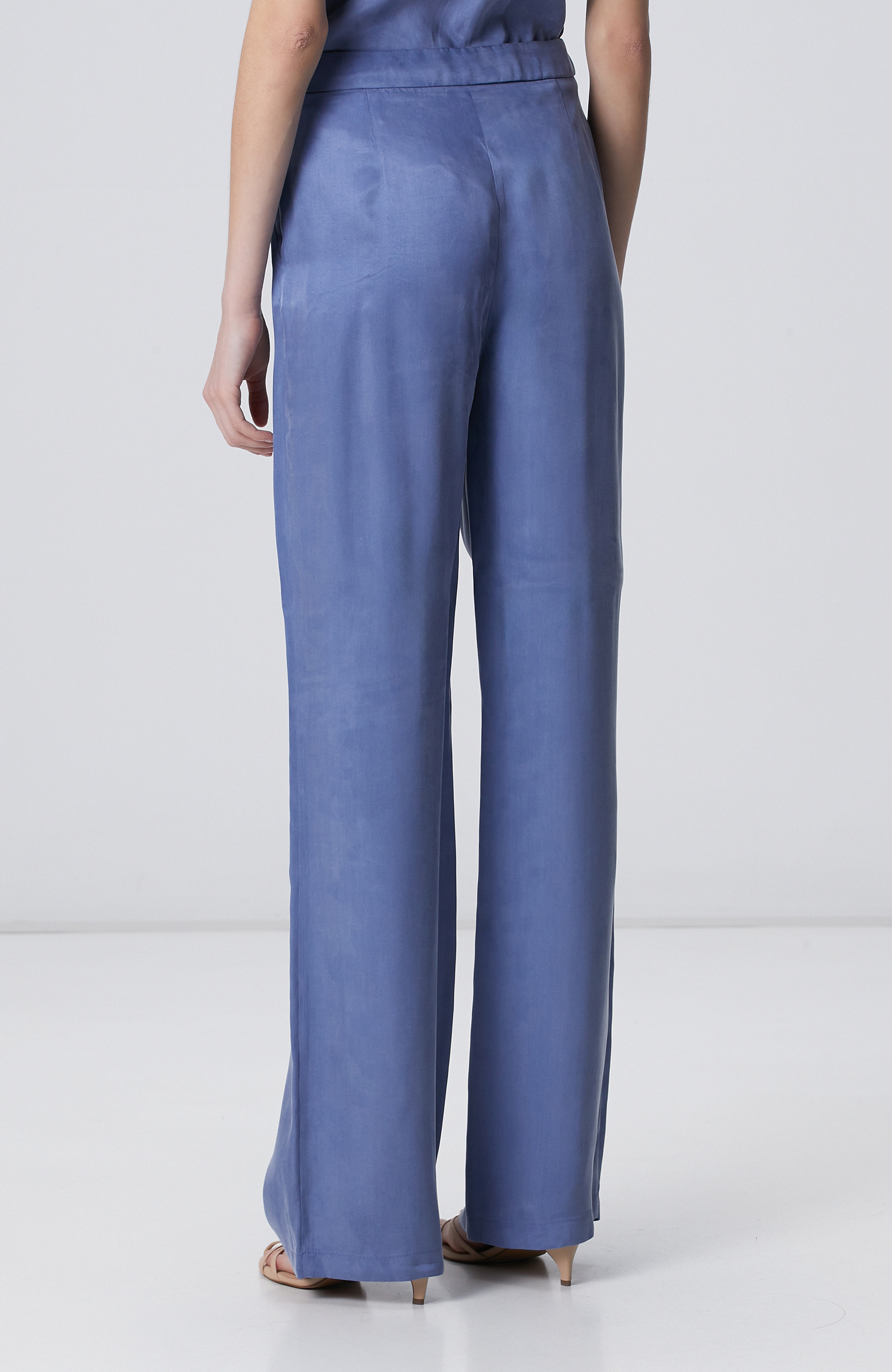 Blue Cupro Pants