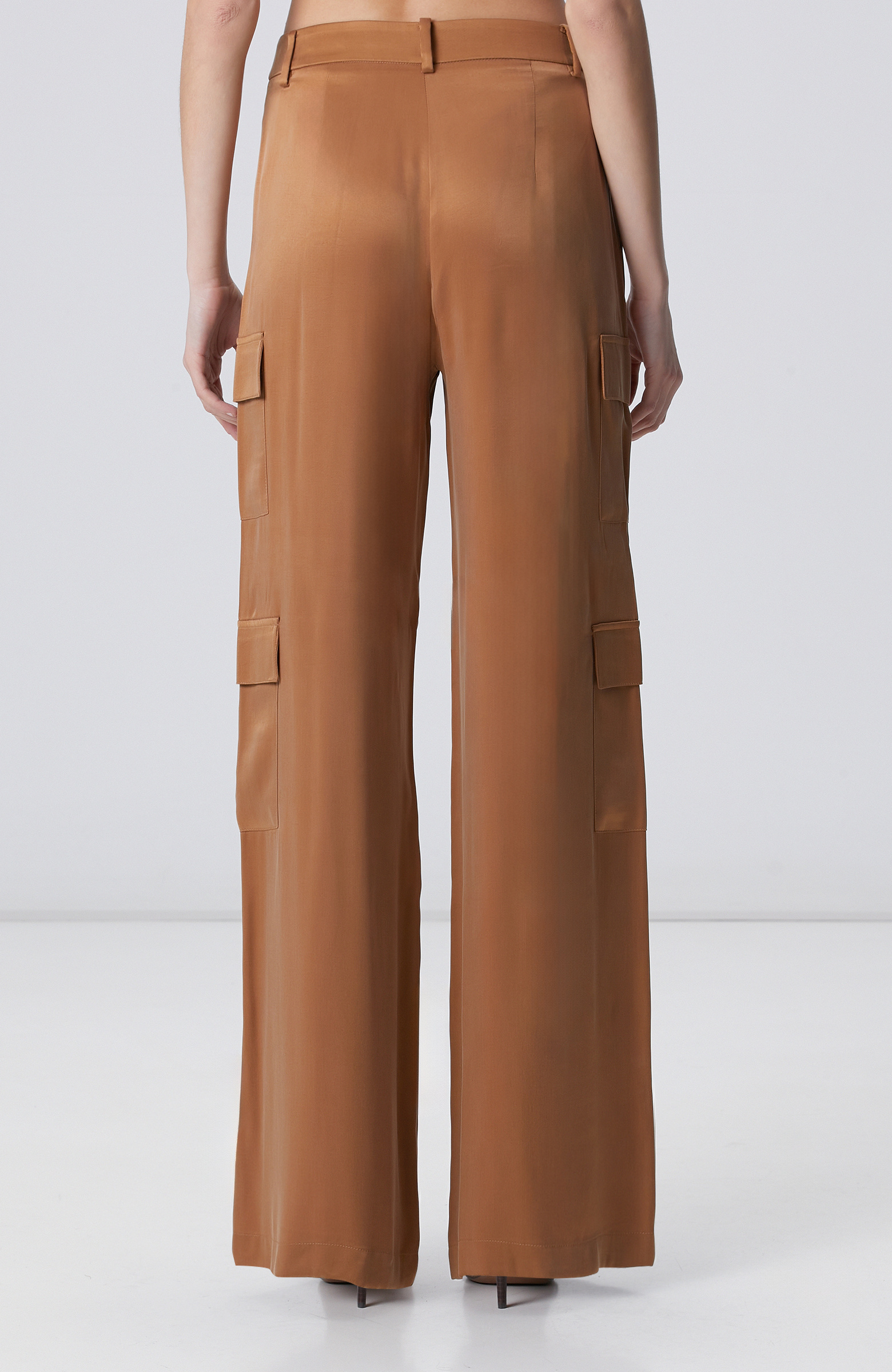 Camel Kargo Cepli Cupro Pantolon