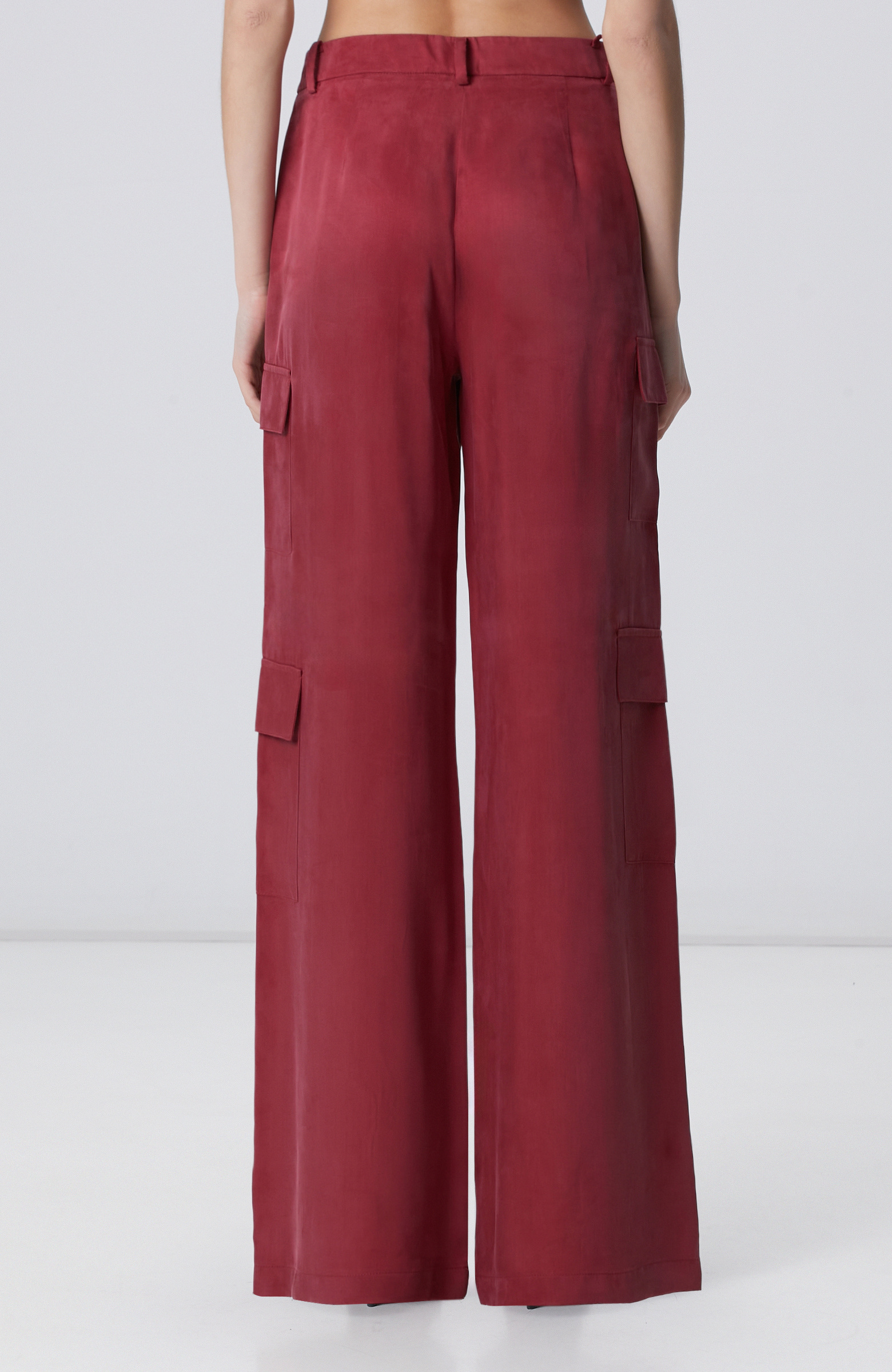 Cherry Cupro Pants