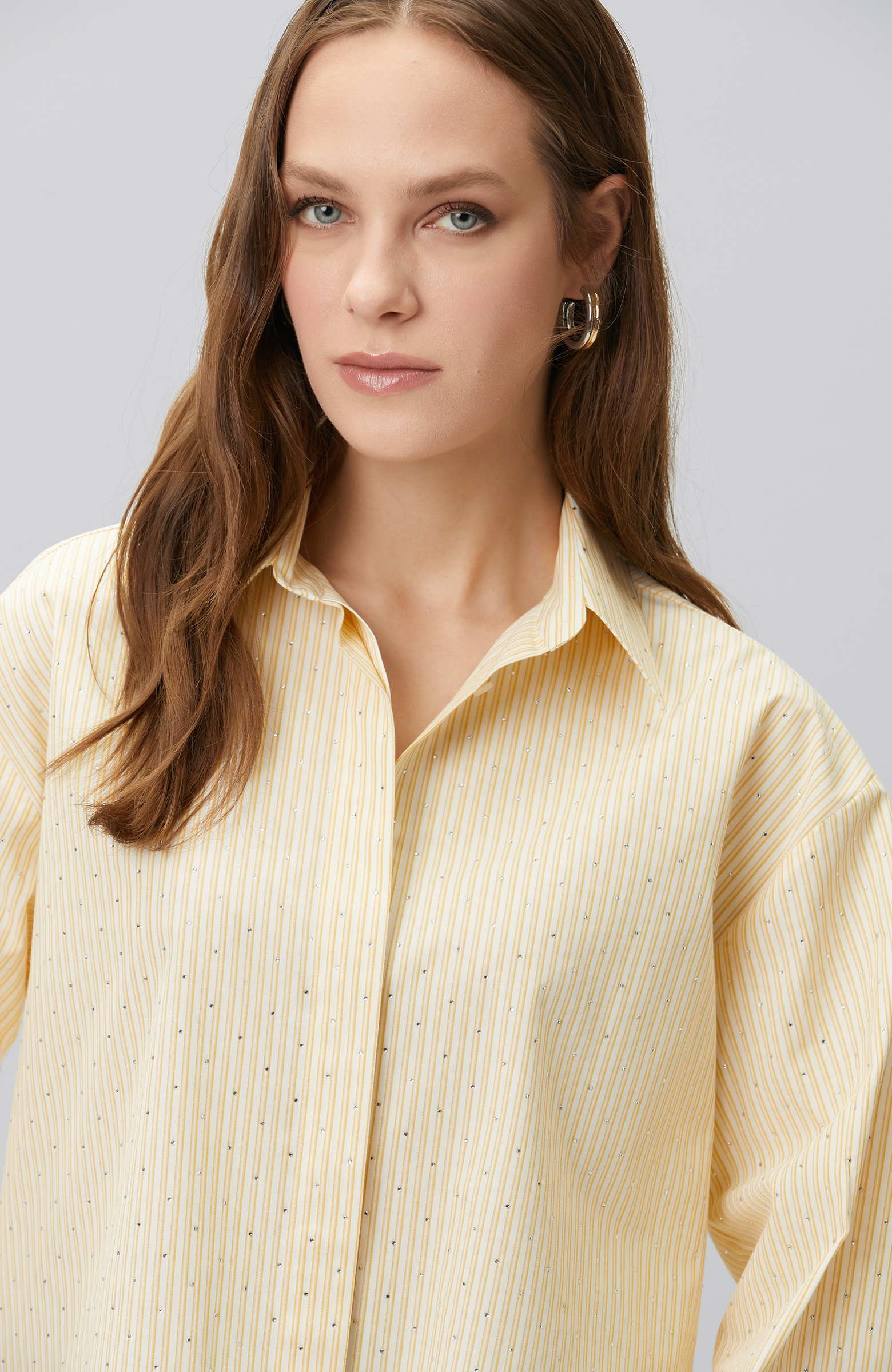 Yellow White Shirt