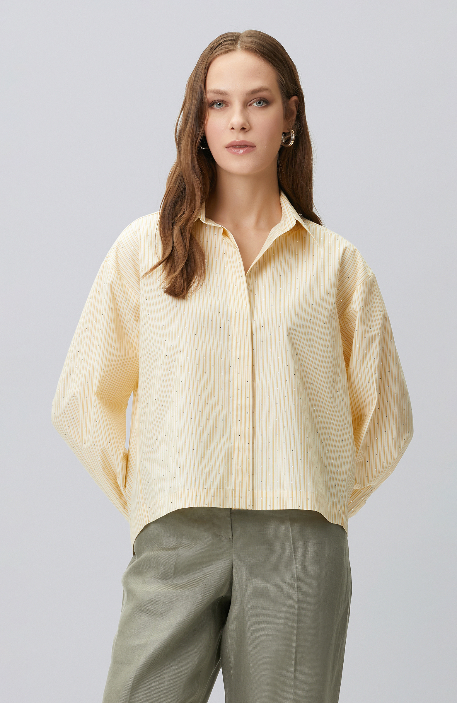Yellow White Shirt