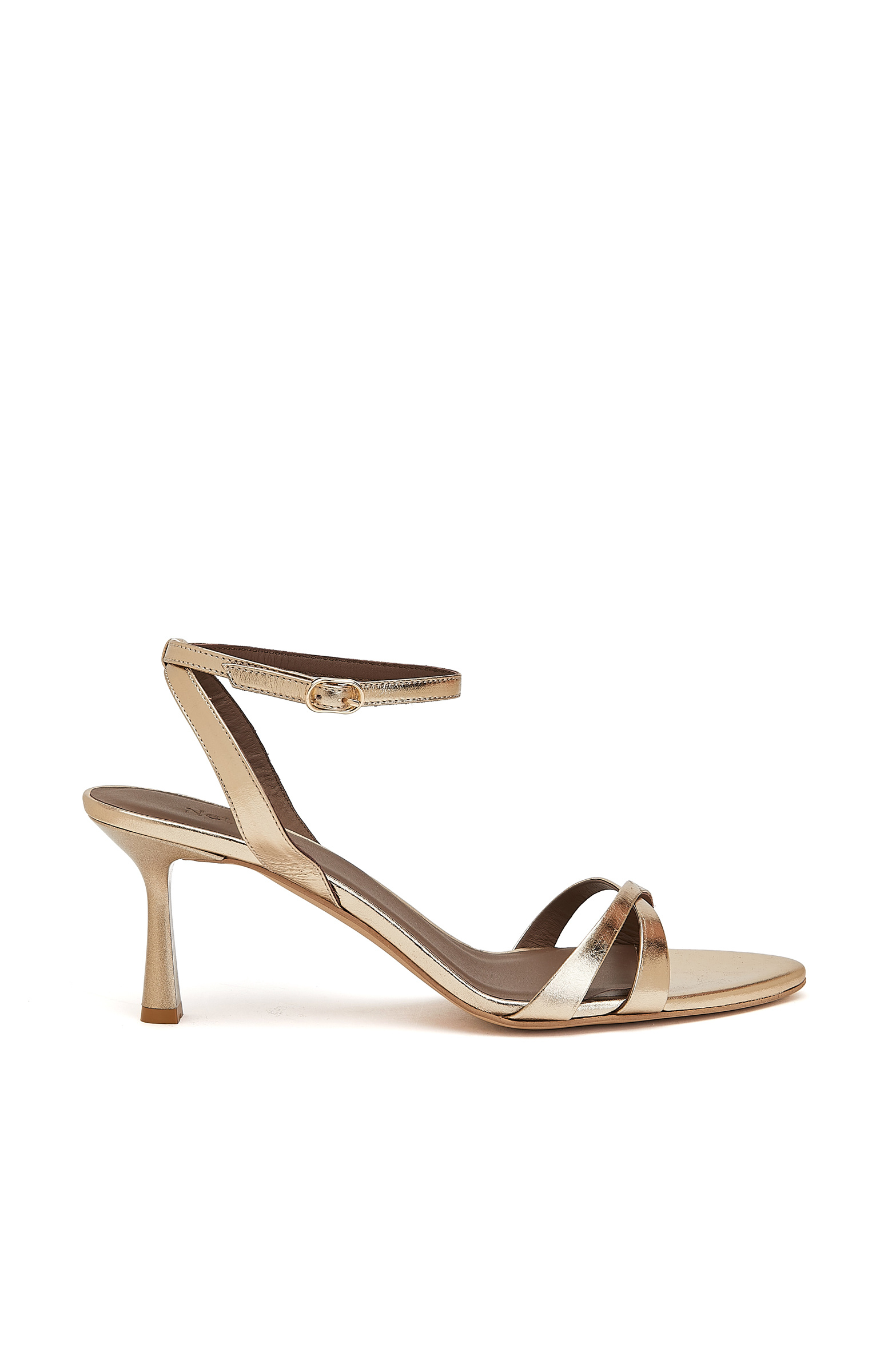 Gold Kadın Deri Parlak Sandalet