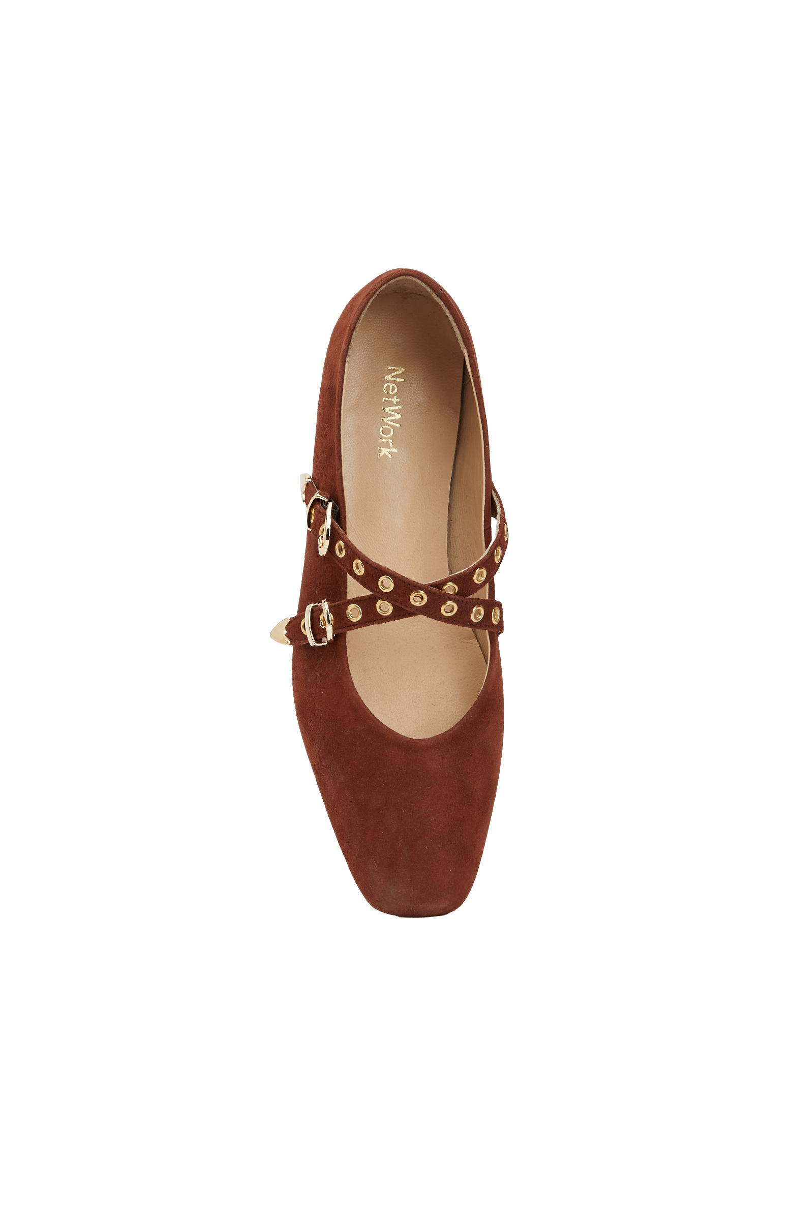 Kiremit Toka Detaylı Süet Babet