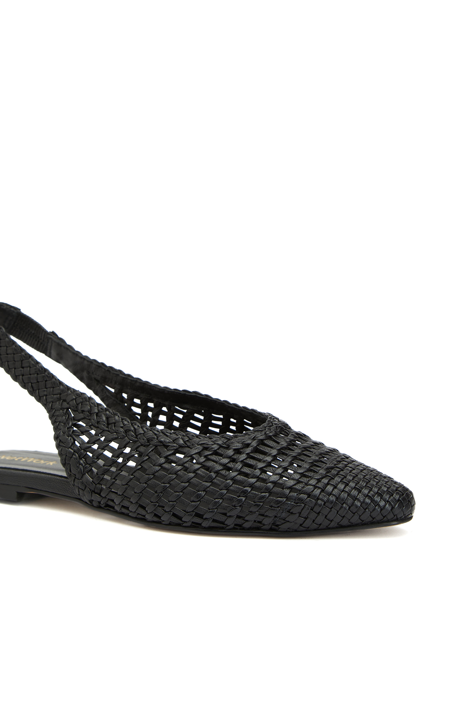 Black Knit Detailed Women's Leather Sandals