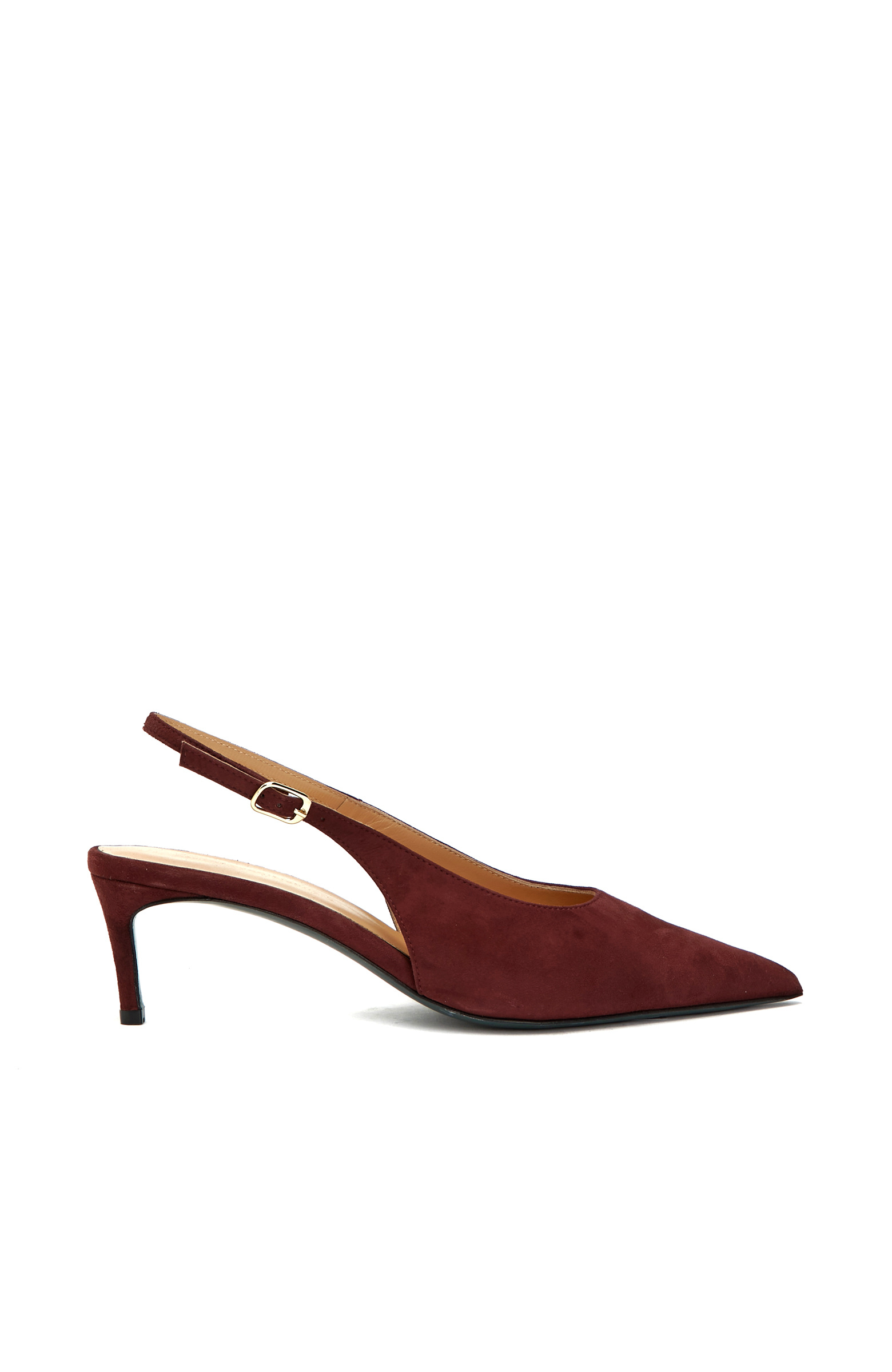 Bordo Süet Topuklu Ayakkabı