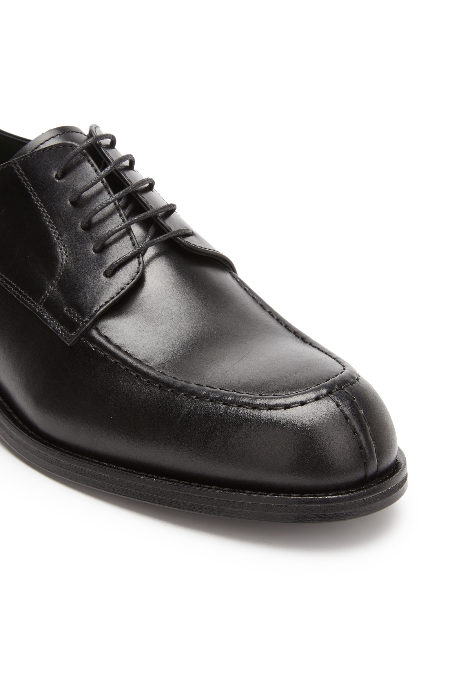 Siyah Saraç Detaylı Erkek Deri Ayakkabı