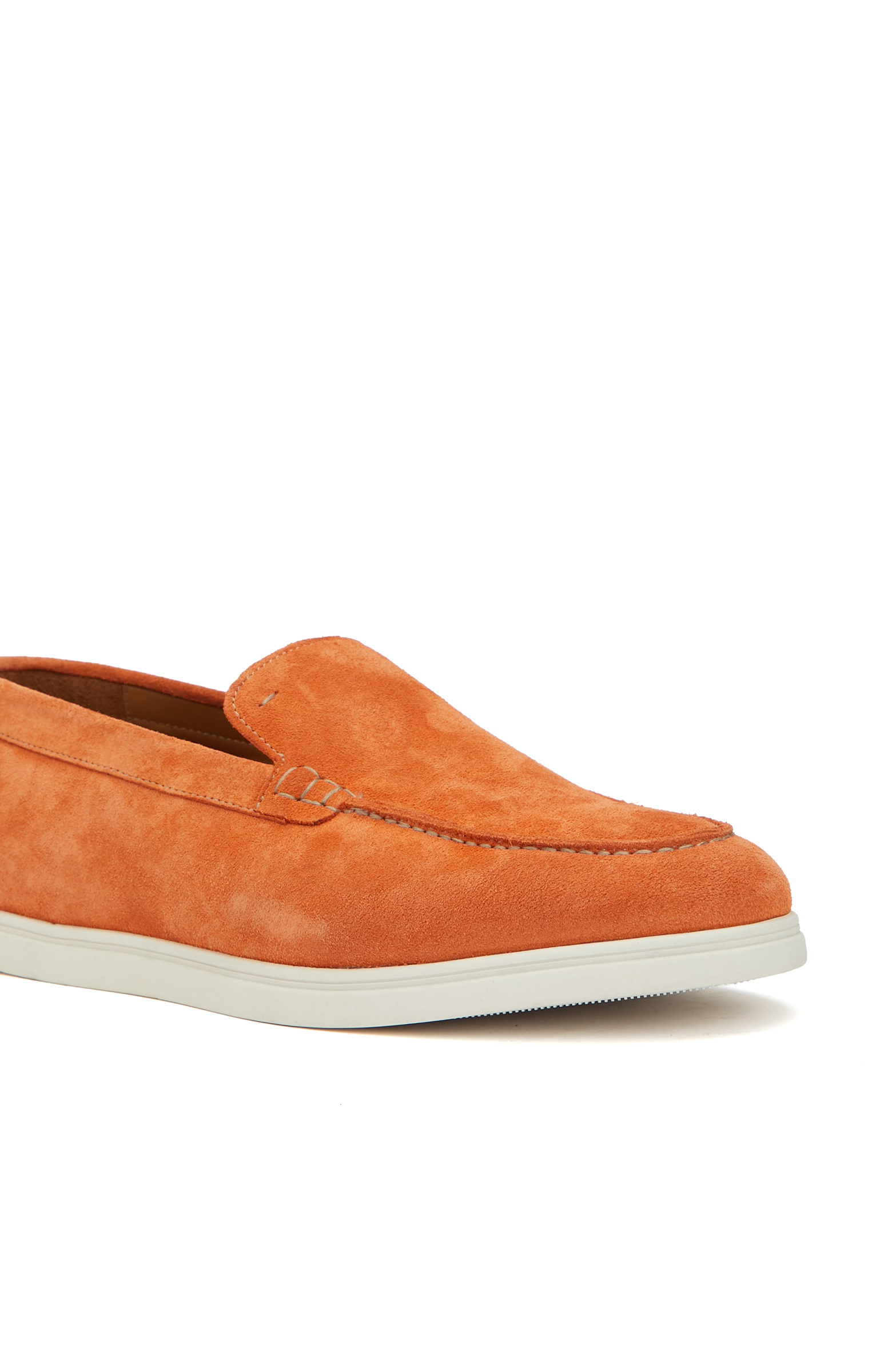 Turuncu Saraç Detaylı Erkek Deri Loafer