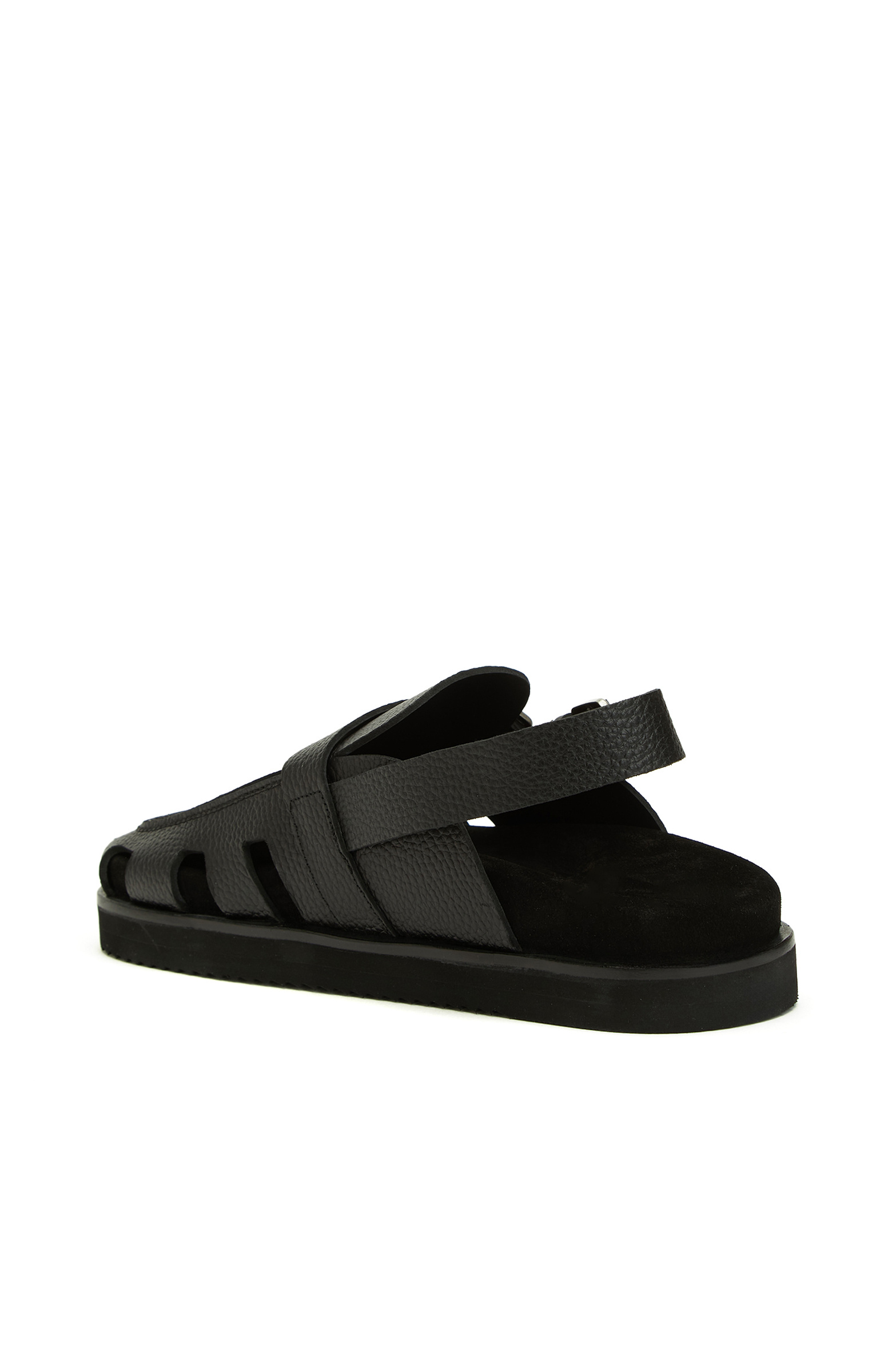 Siyah Günlük Rahat Erkek Deri Sandalet