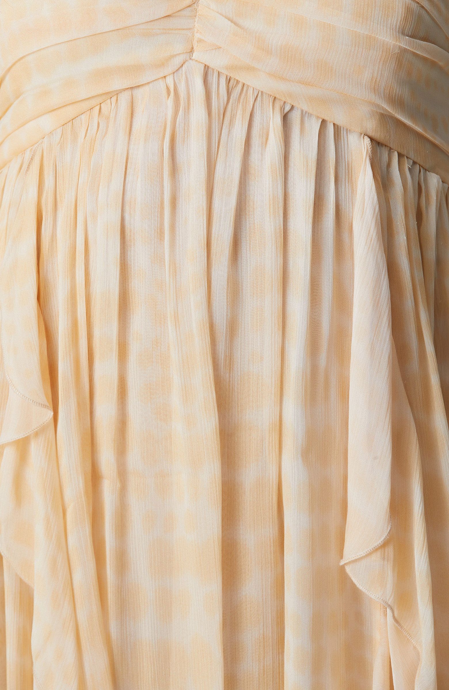 N-Green Yellow Patterned Evening Dress