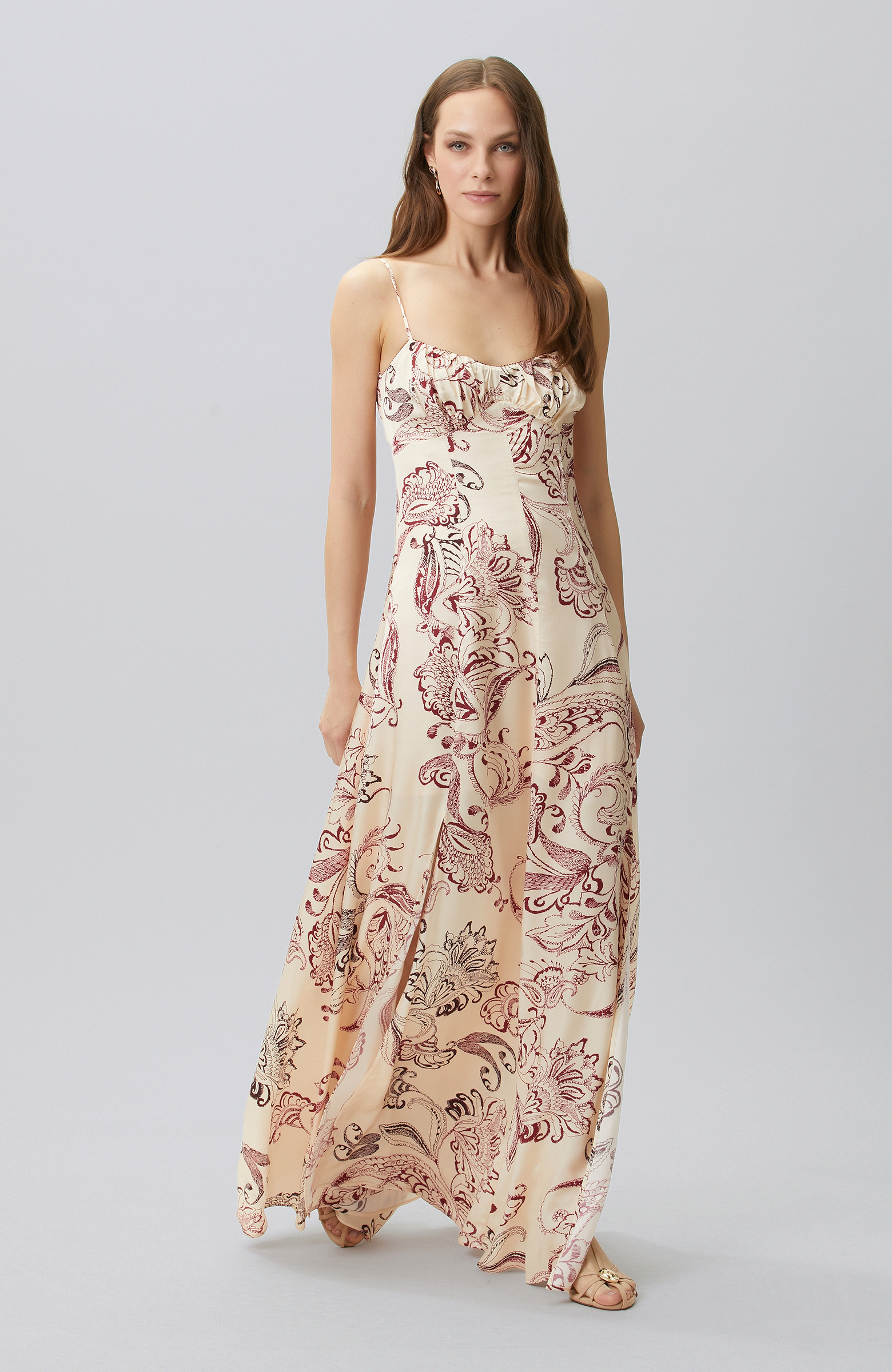 Cherry Strap Evening Dress