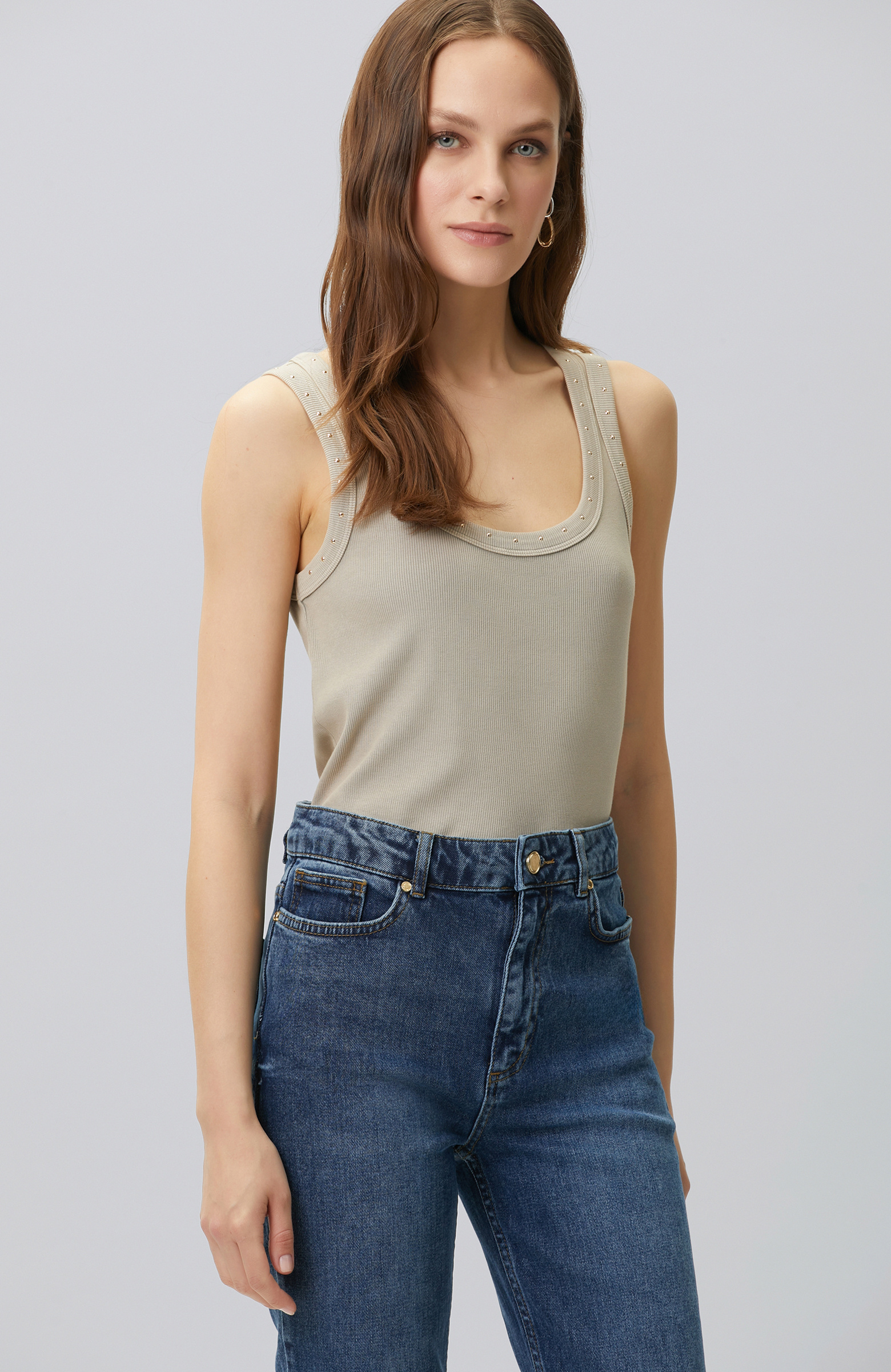 Mink Stone Printed Ribli T-shirt