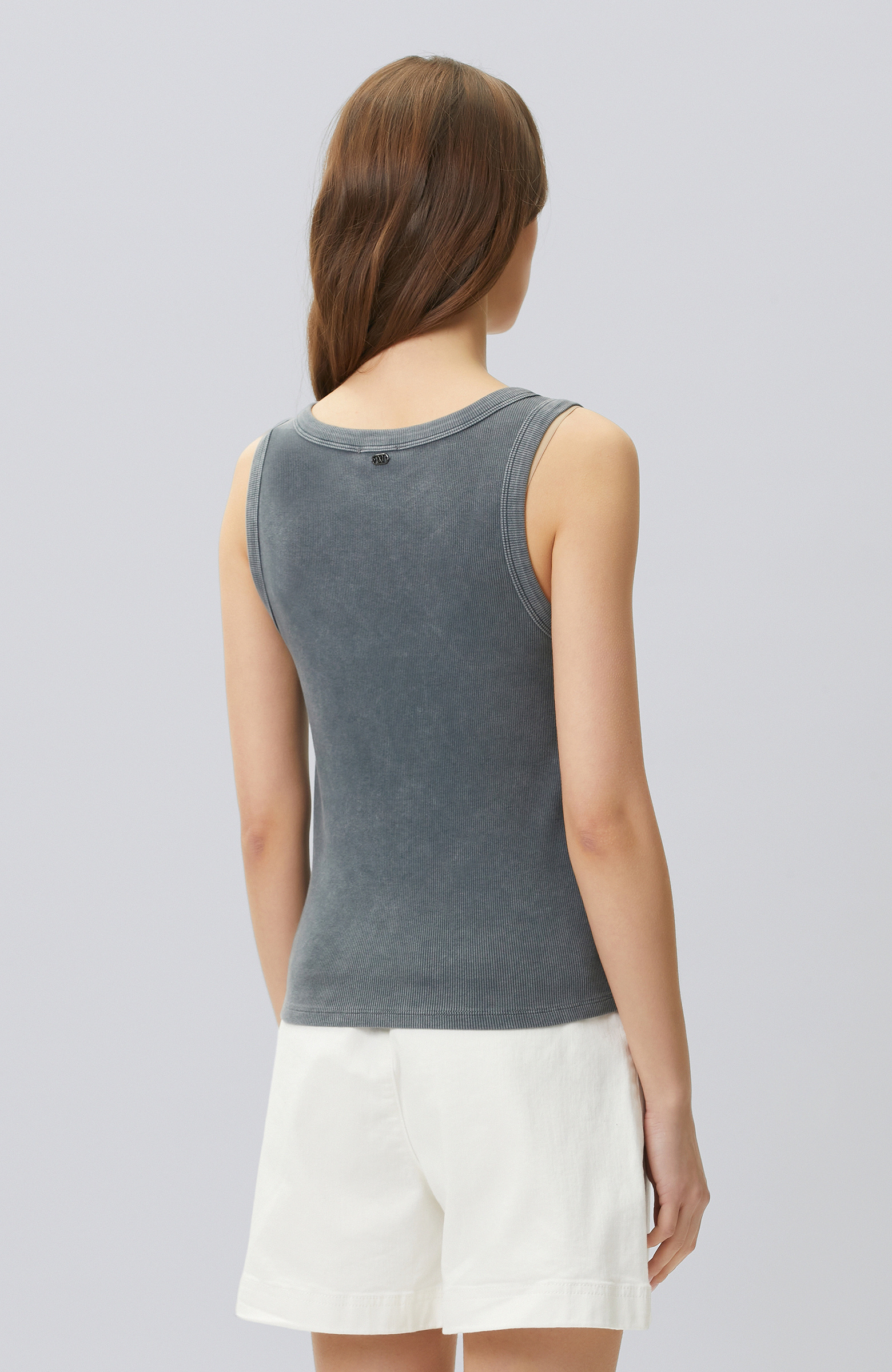 Antrasit Taş Baskılı T-shirt