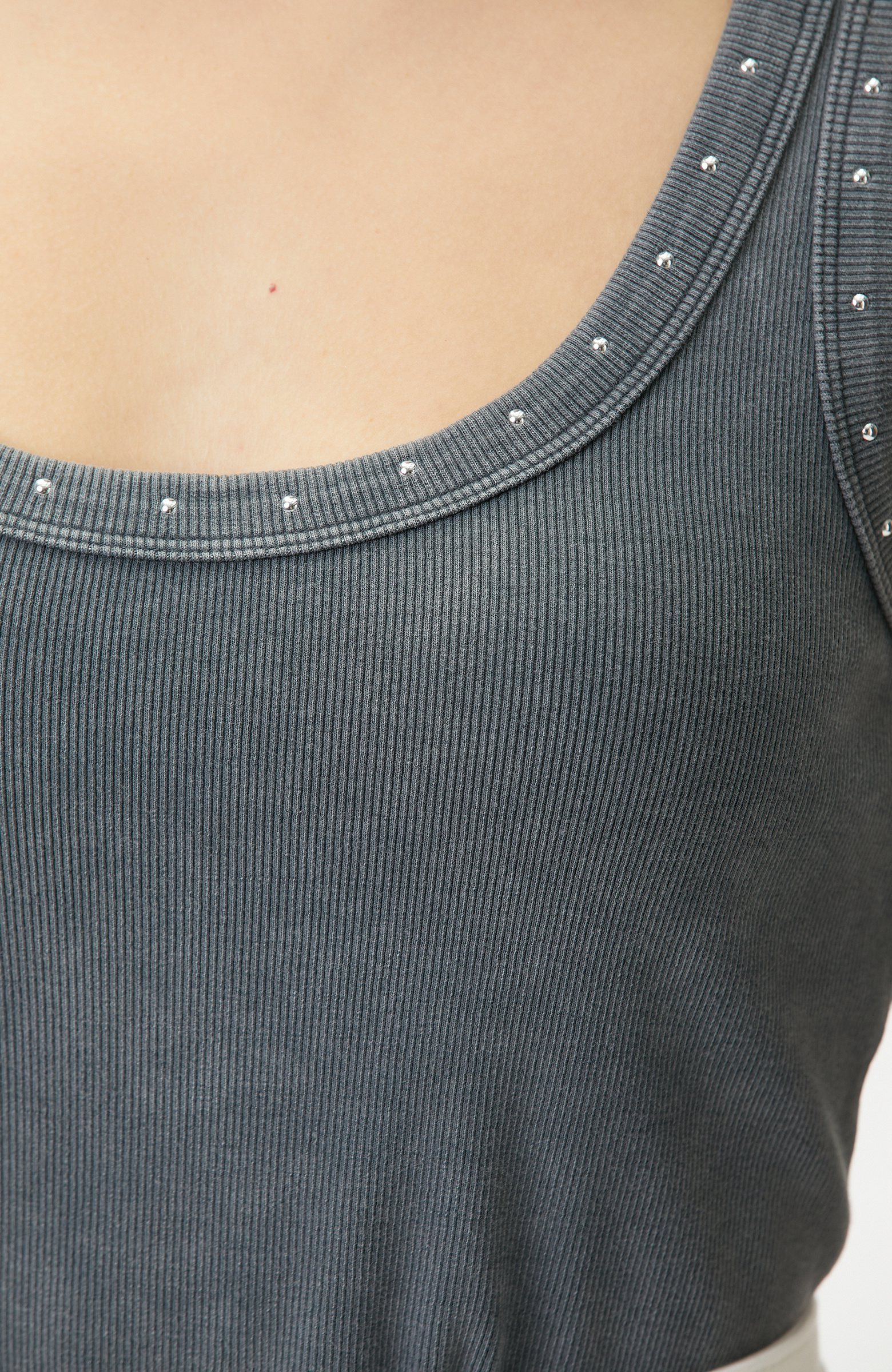 Antrasit Taş Baskılı T-shirt