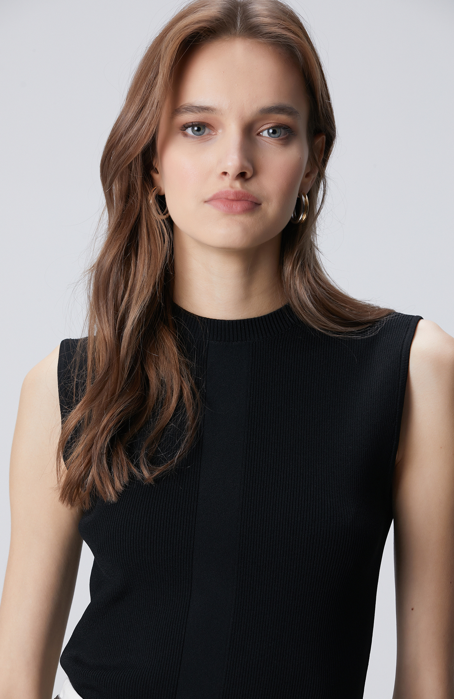 Siyah Ribana Örgü Jakarlı Triko