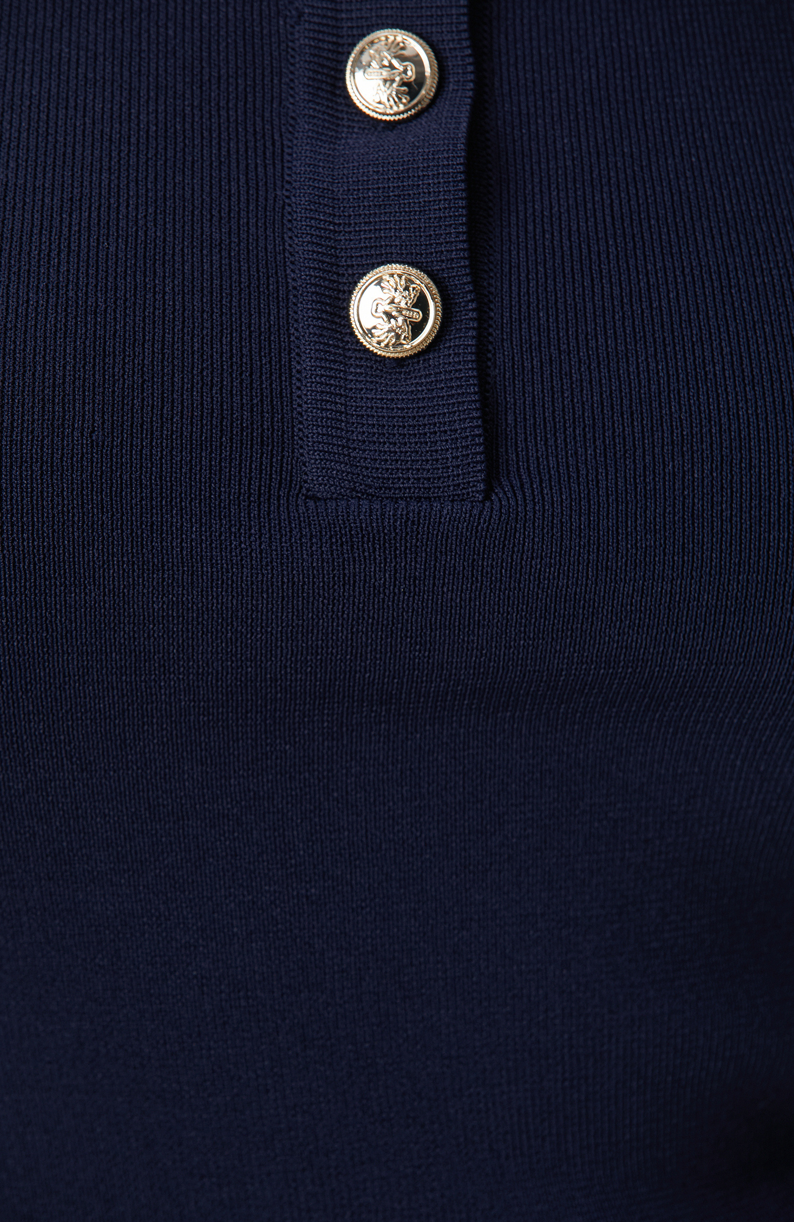 Navy Blue Contrast Striped Sweater