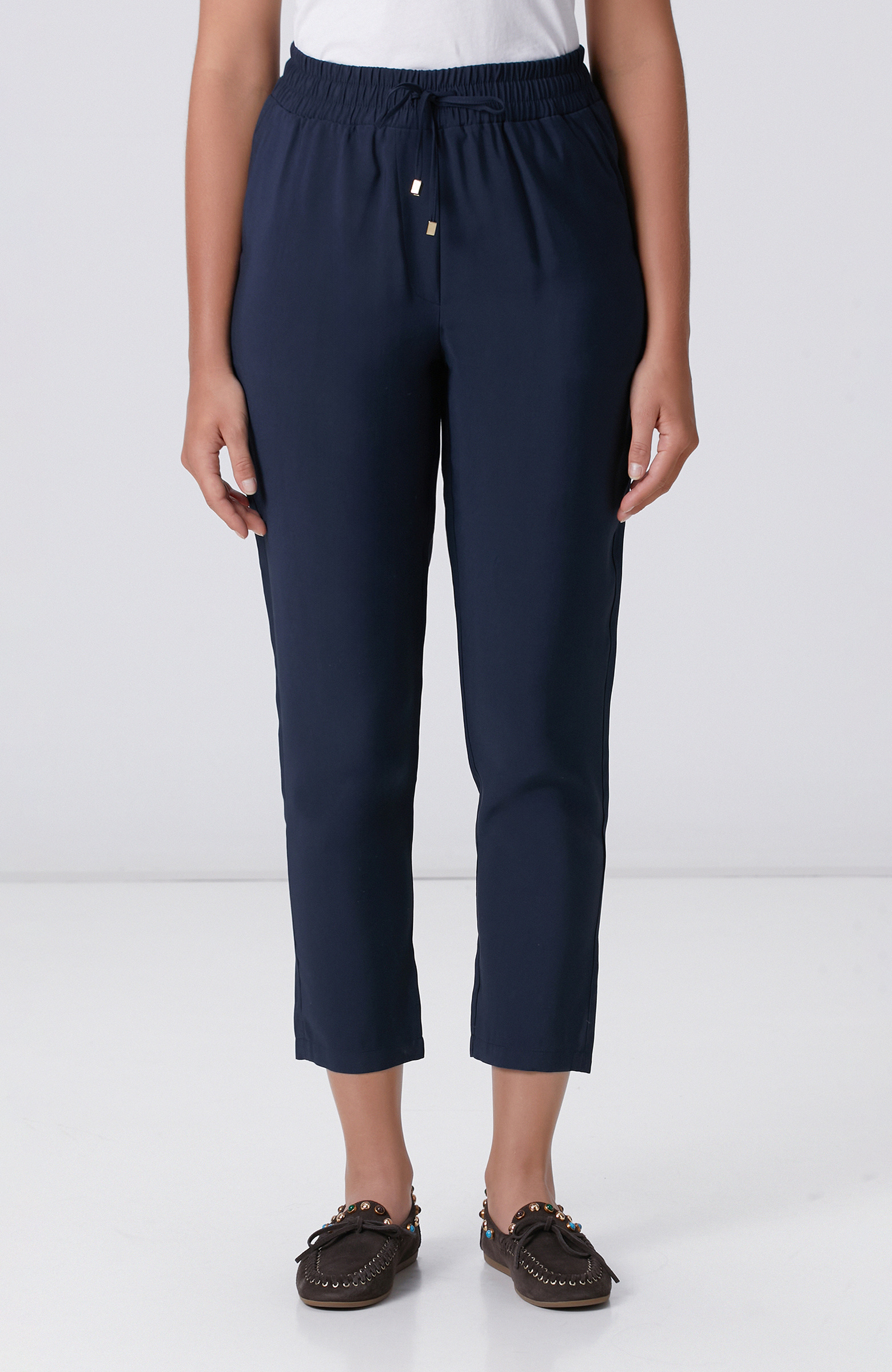 Lacivert Diyagonal Basic Jogger Pantolon