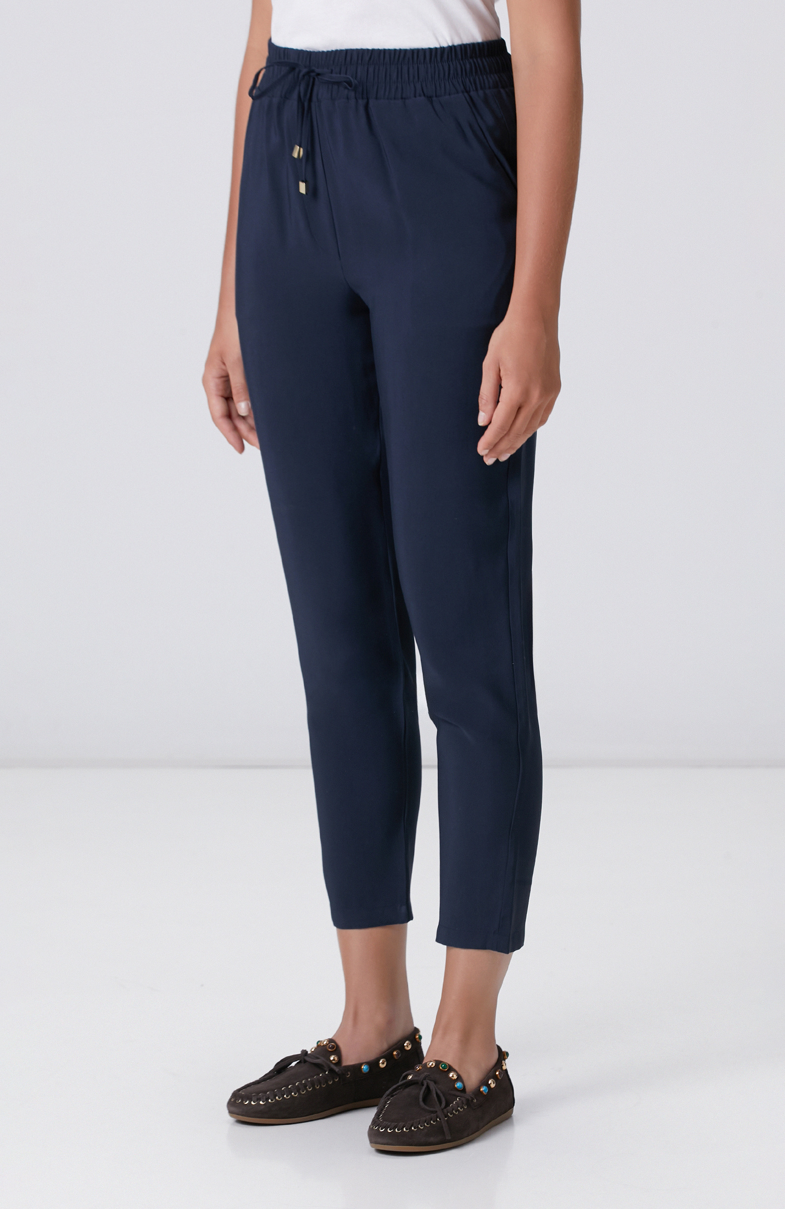 Lacivert Diyagonal Basic Jogger Pantolon