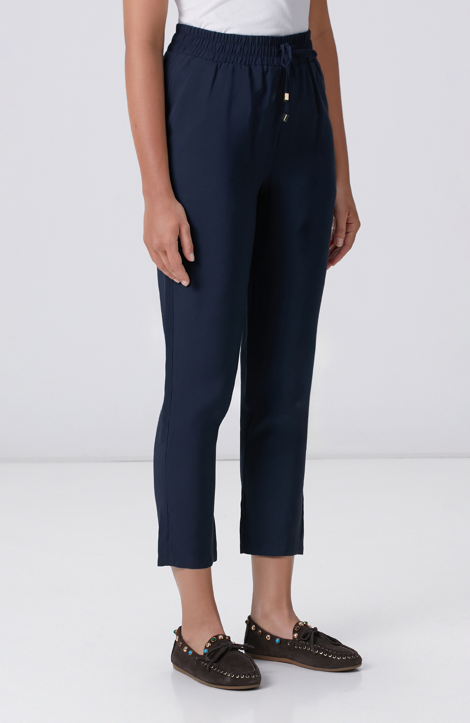 Lacivert Diyagonal Basic Jogger Pantolon