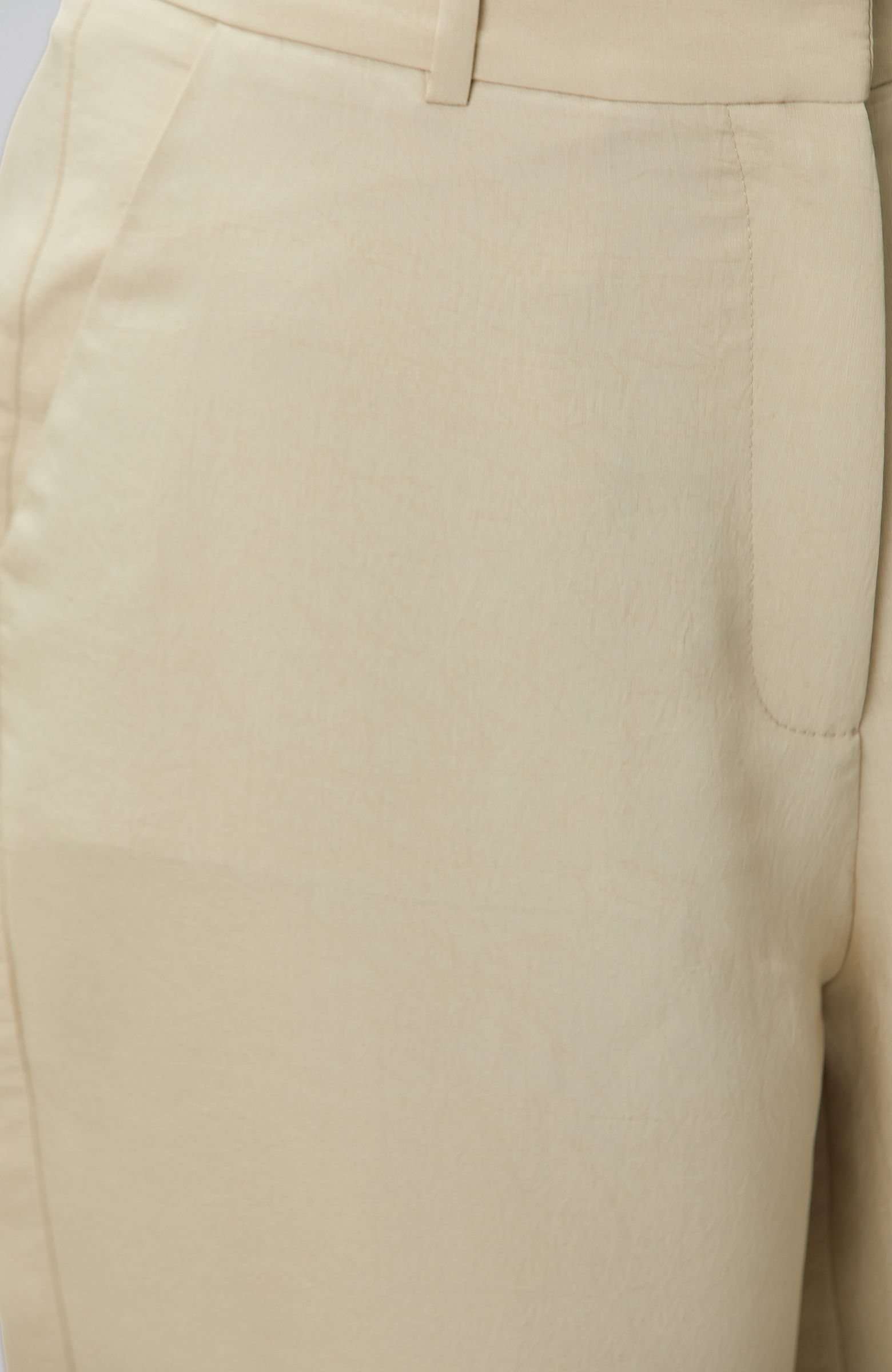 Açık Haki Kesik Detaylı Pantolon