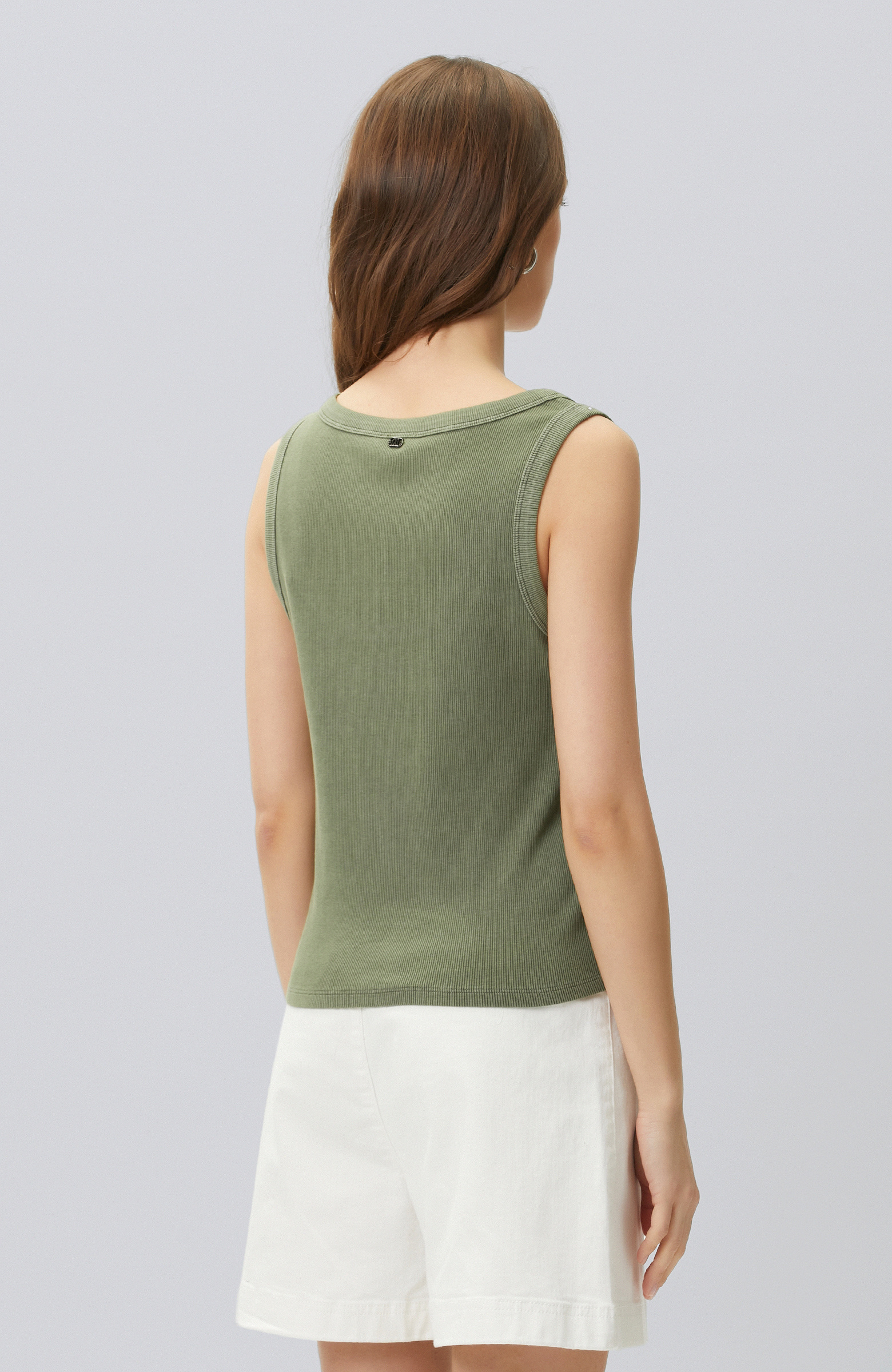 Haki Taş Baskılı T-shirt