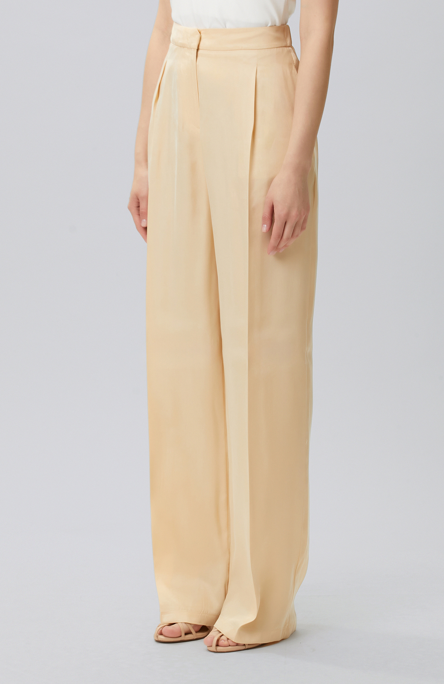 Vanilla Pleated Palazzo Pants
