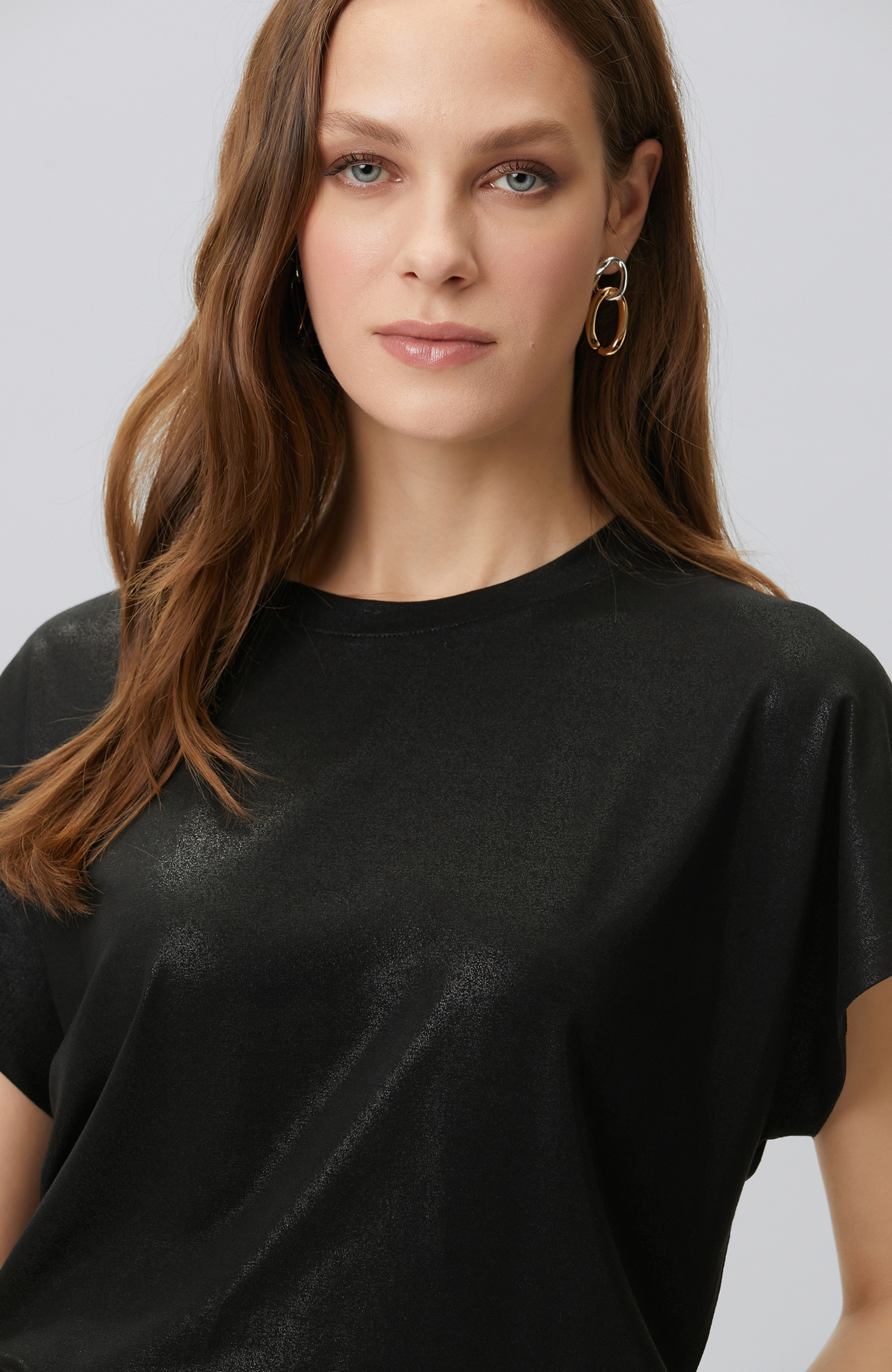 Black Foil Printed T-shirt