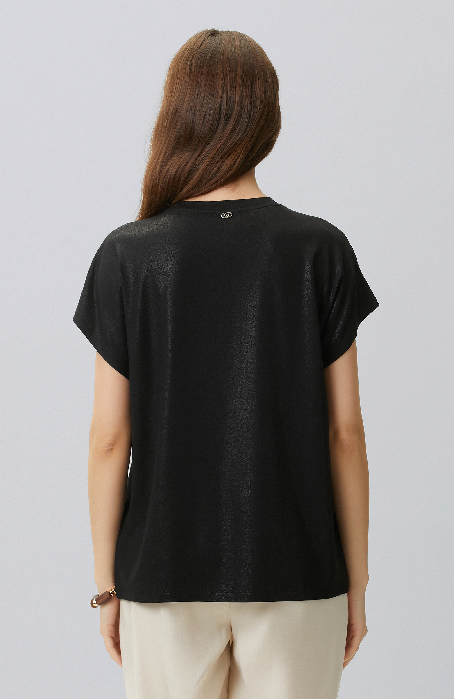 Black Foil Printed T-shirt