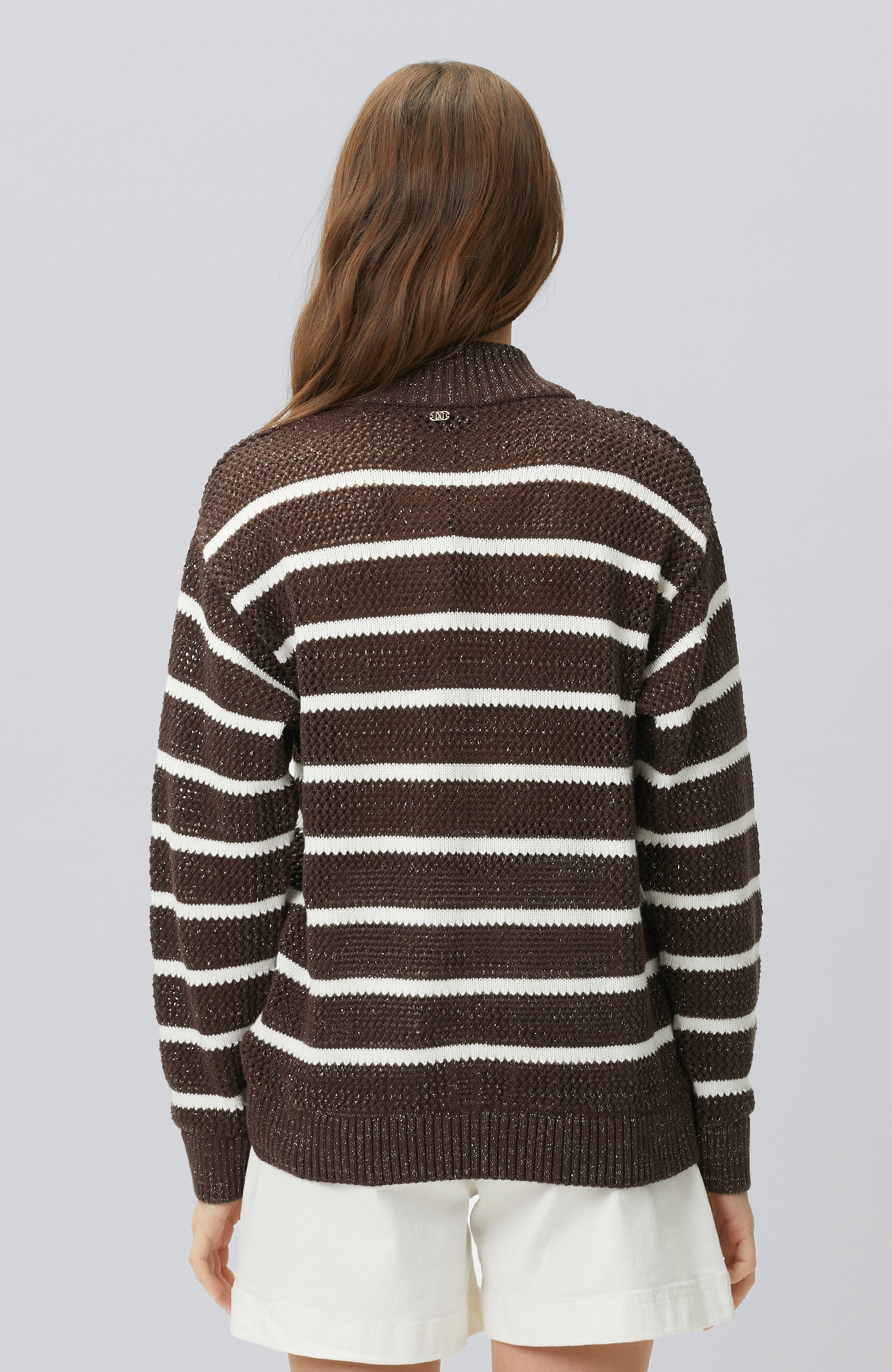 Kahverengi Simli Ajurlu Hırka