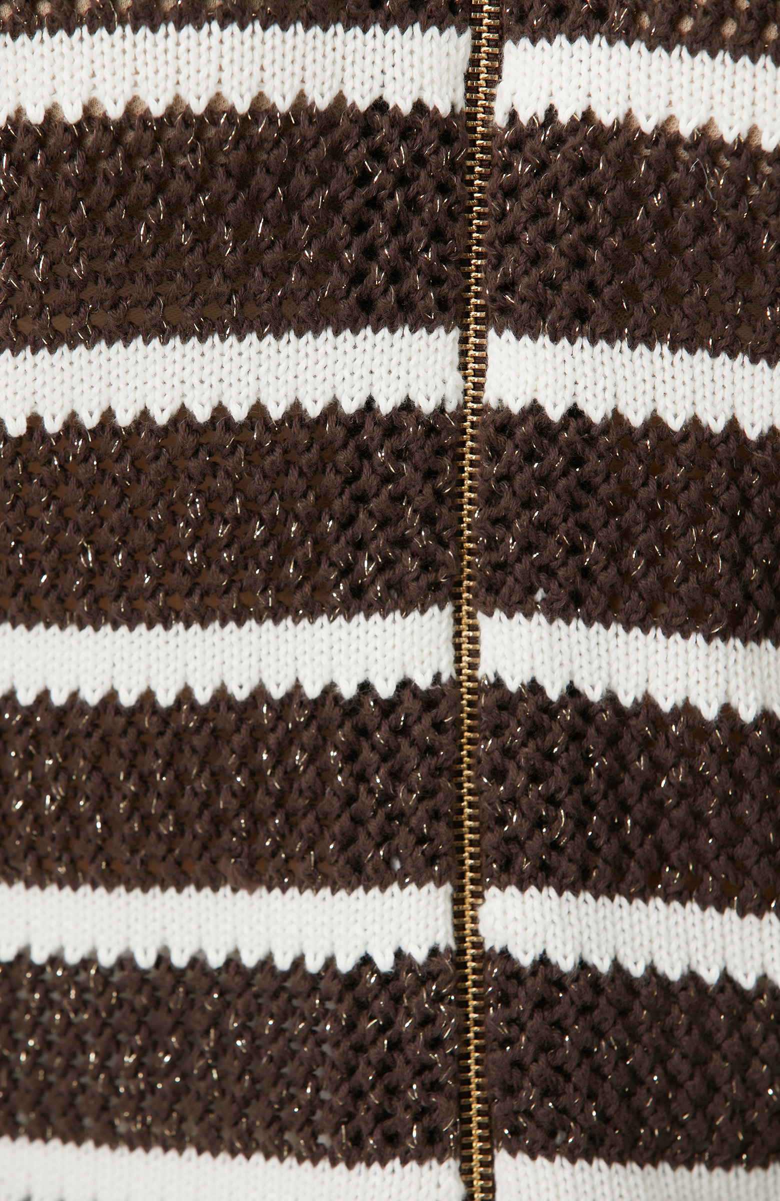 Kahverengi Simli Ajurlu Hırka