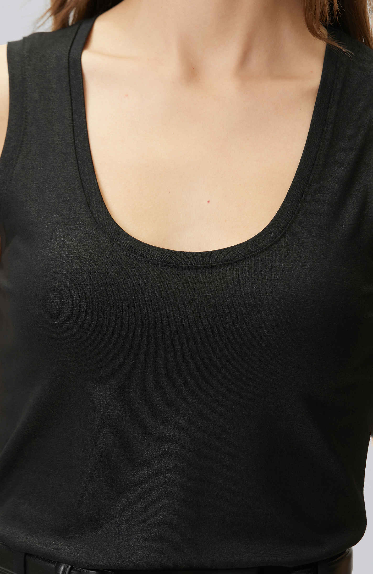 Siyah Varak Baskılı T-shirt