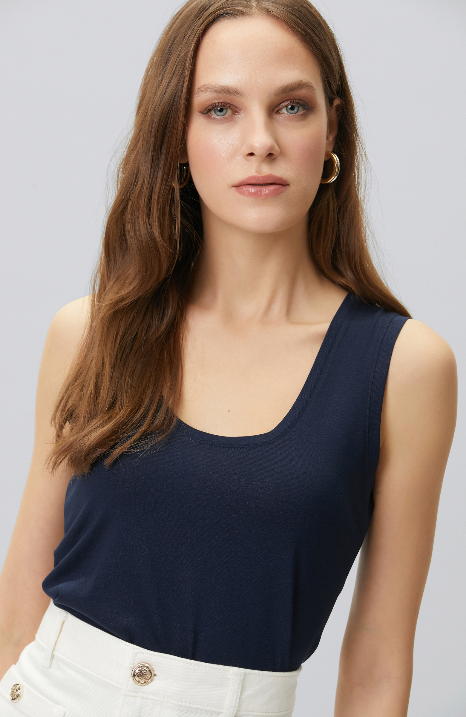 Lacivert Varak Baskılı T-shirt