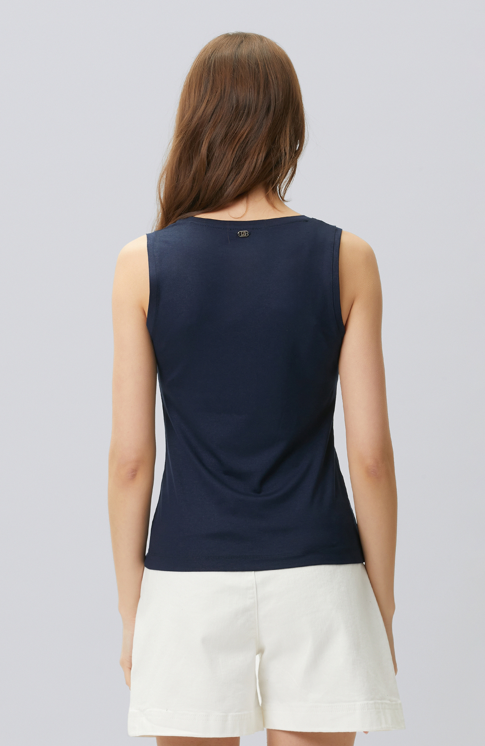 Lacivert Varak Baskılı T-shirt