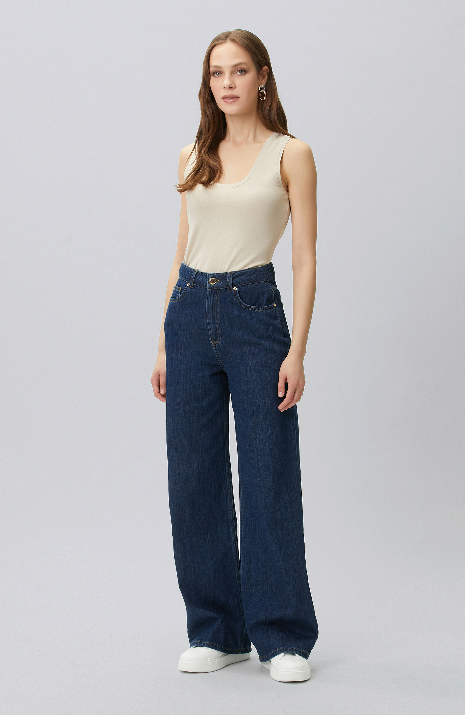 Beige Foil Printed T-shirt