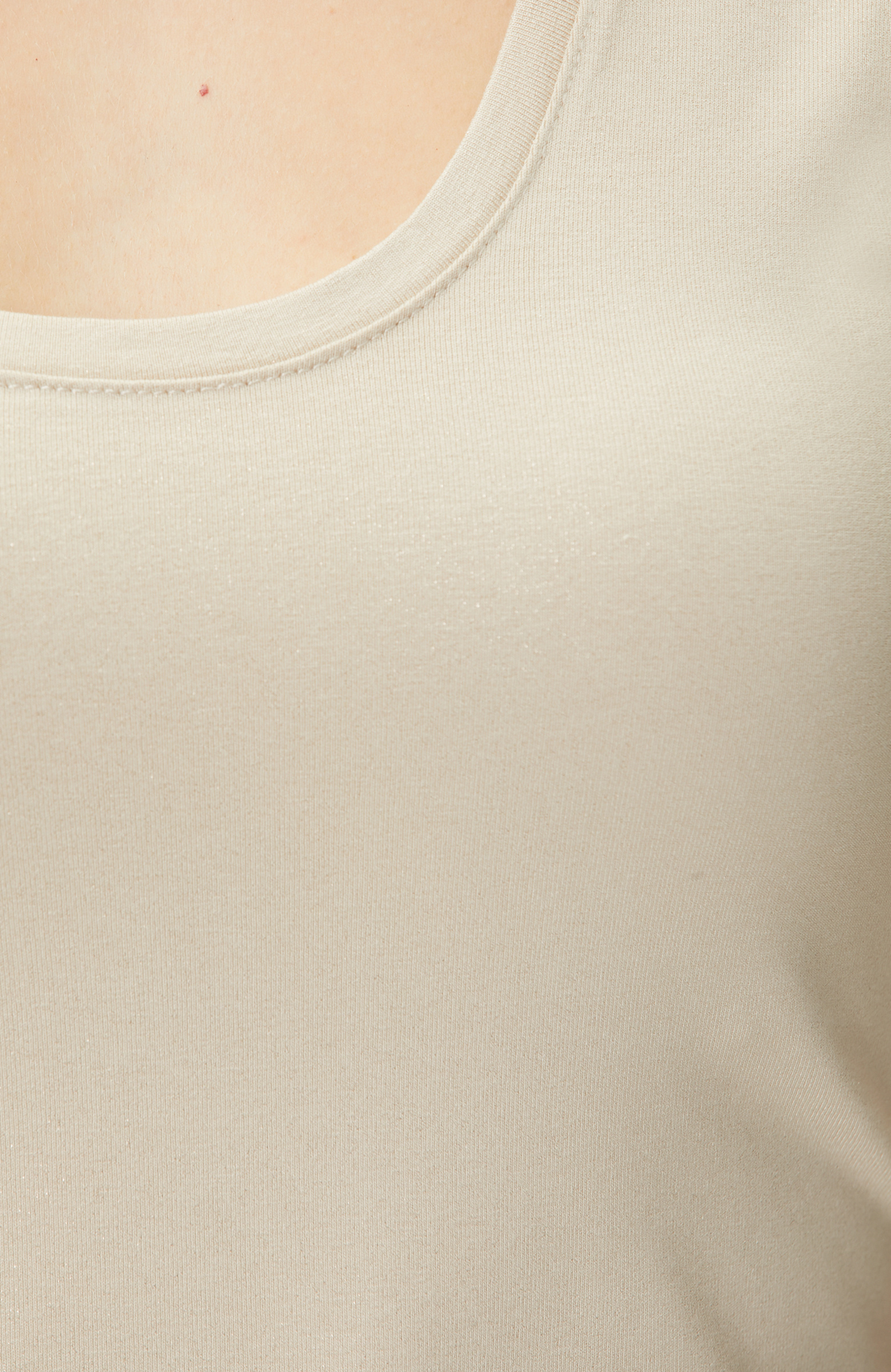 Beige Foil Printed T-shirt