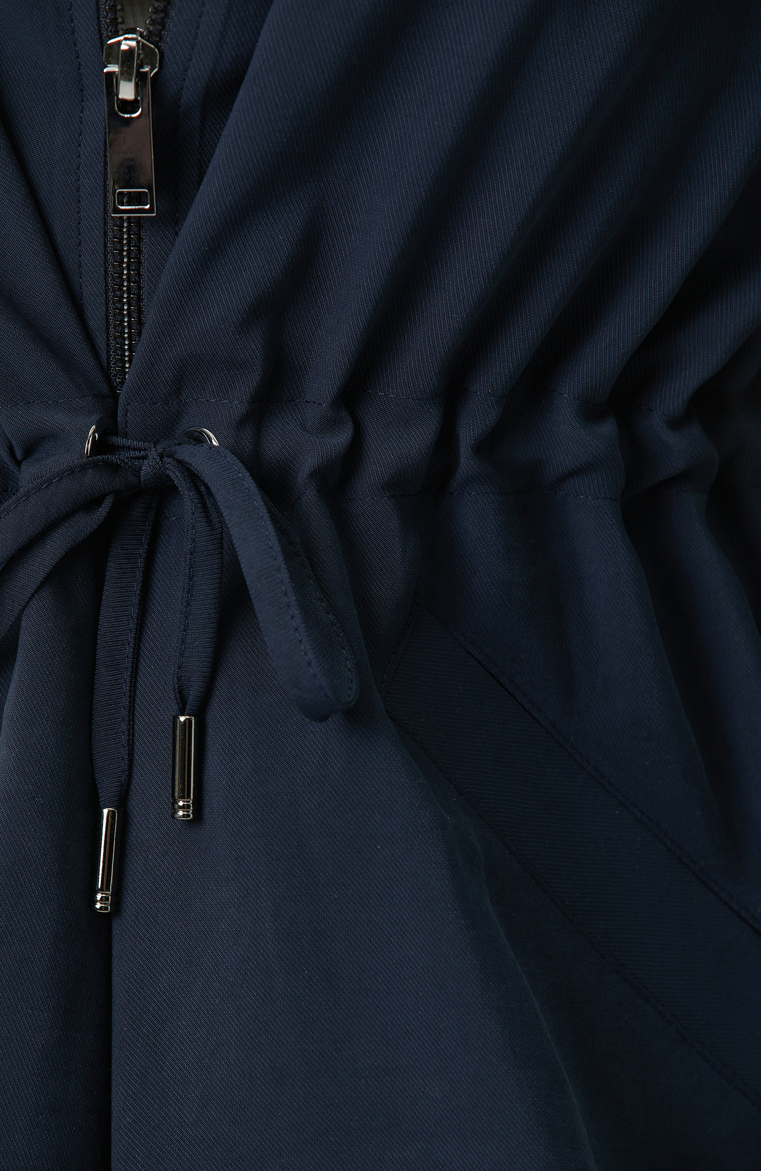 Lacivert Açık Kruvaze Kol Ucu Desenli Ceket