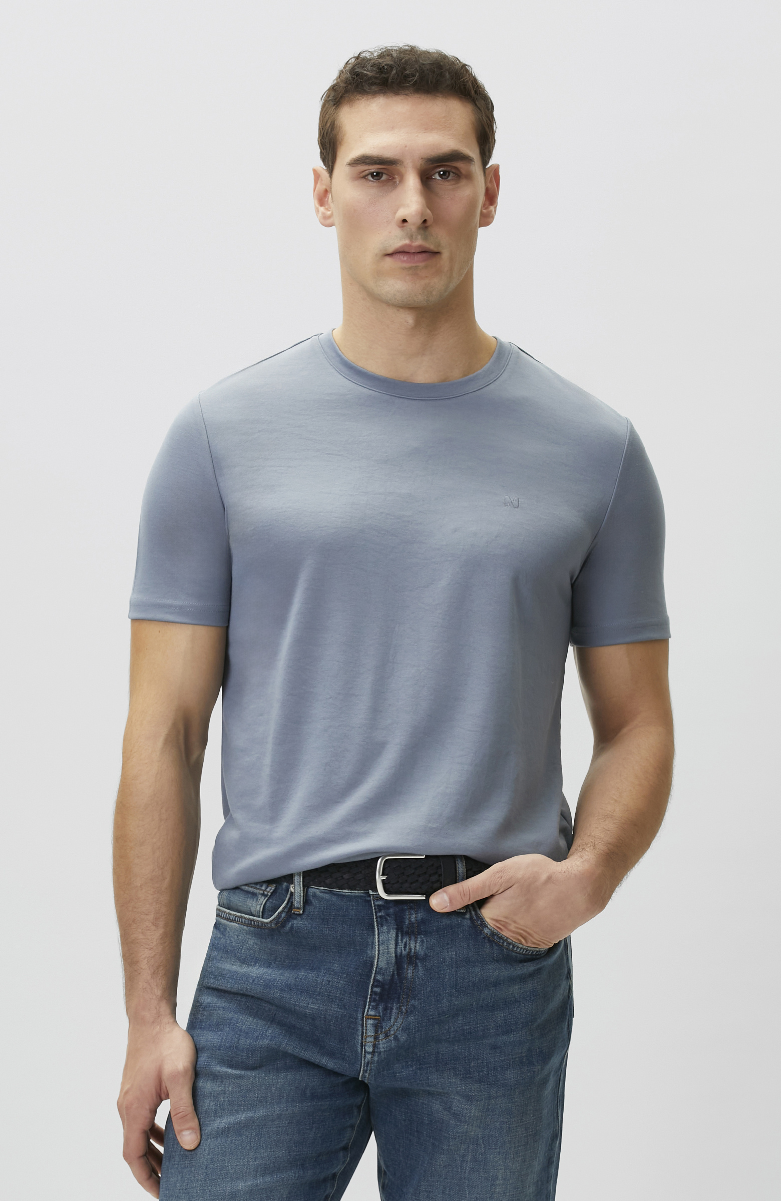 Mavi Pike Desen Basic T-shirt