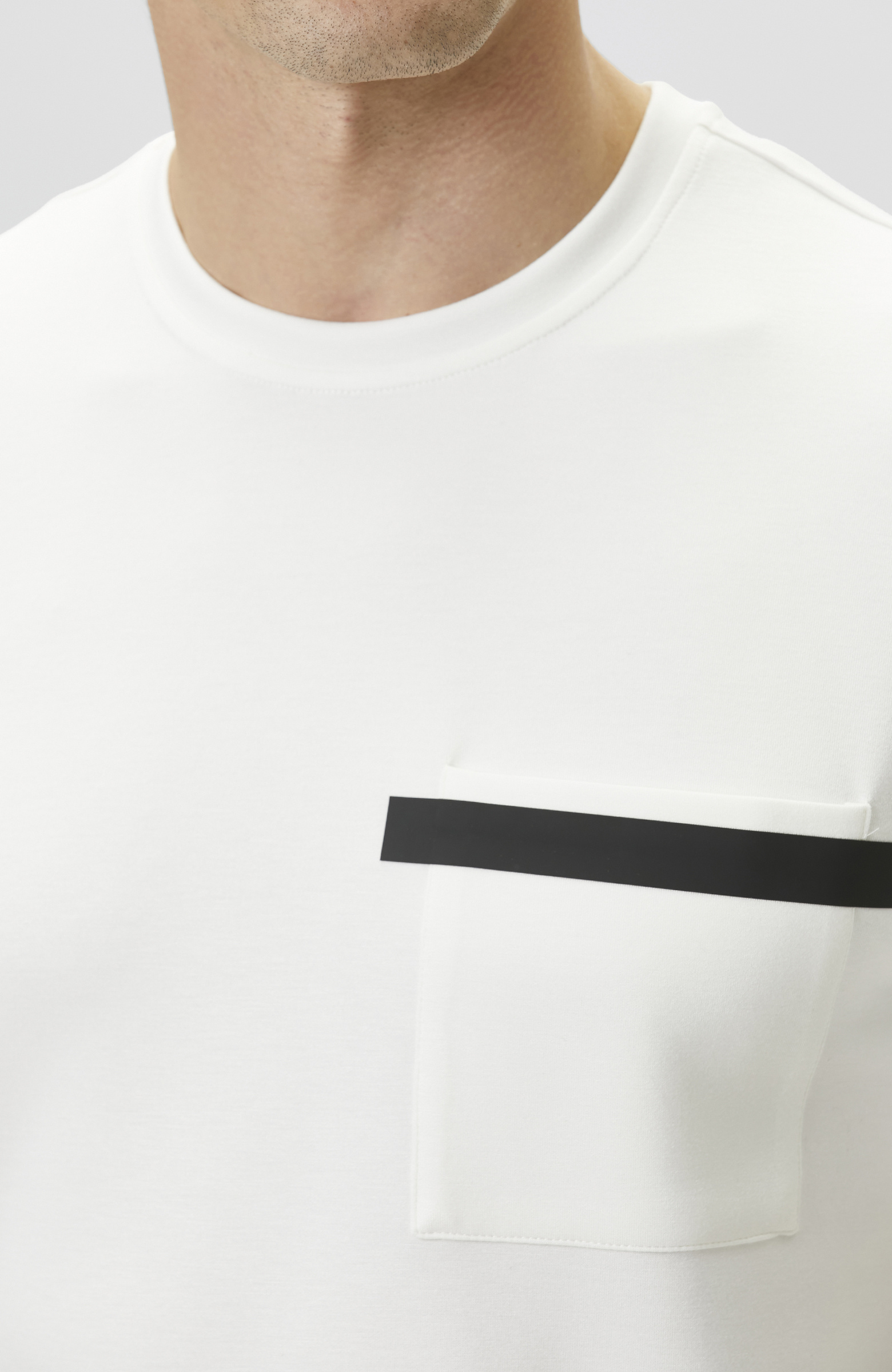 Ekru Baskı Detaylı T-shirt