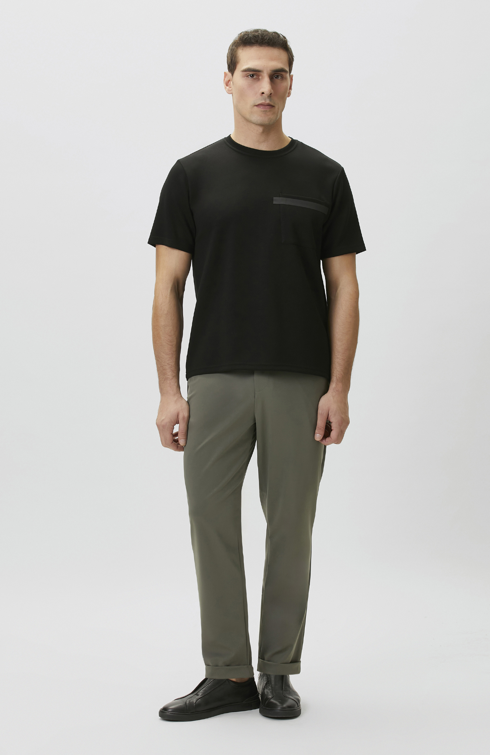 Siyah Baskı Detaylı T-shirt