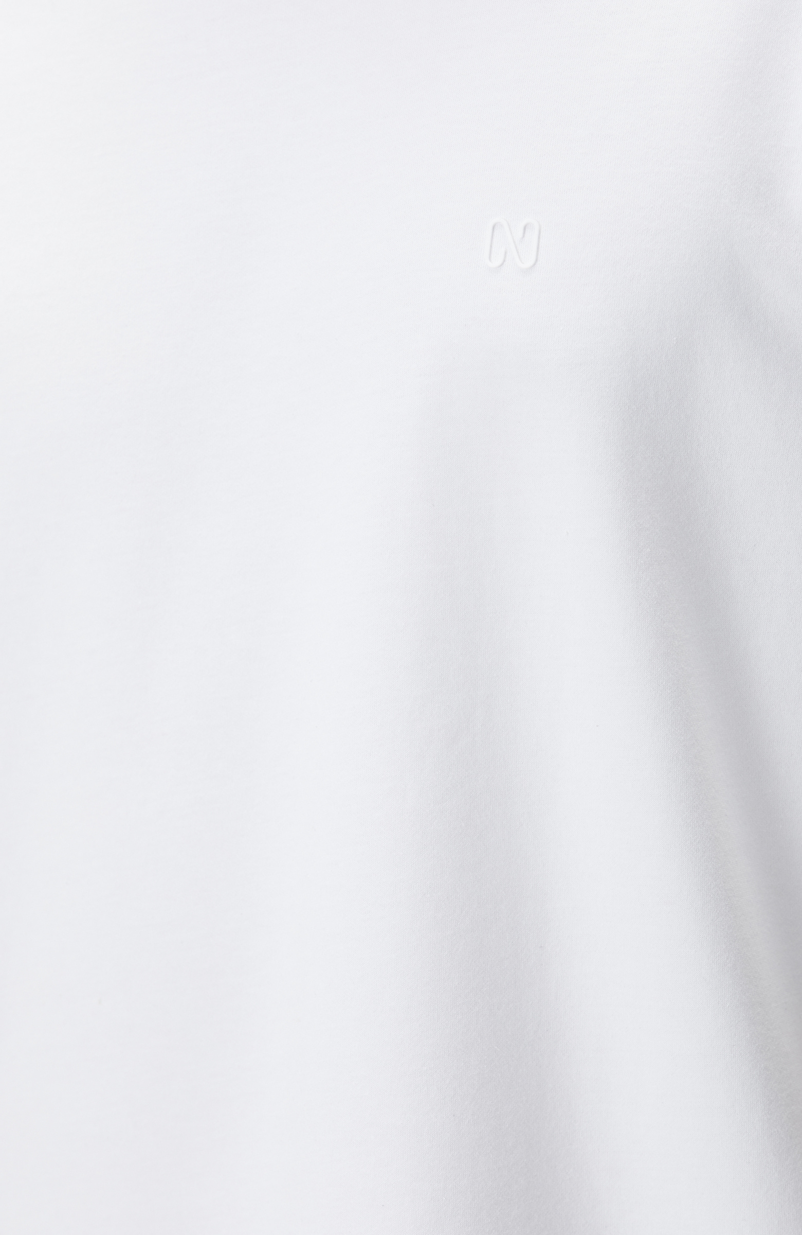 Comfort Fit Beyaz Bisiklet Yaka T-shirt