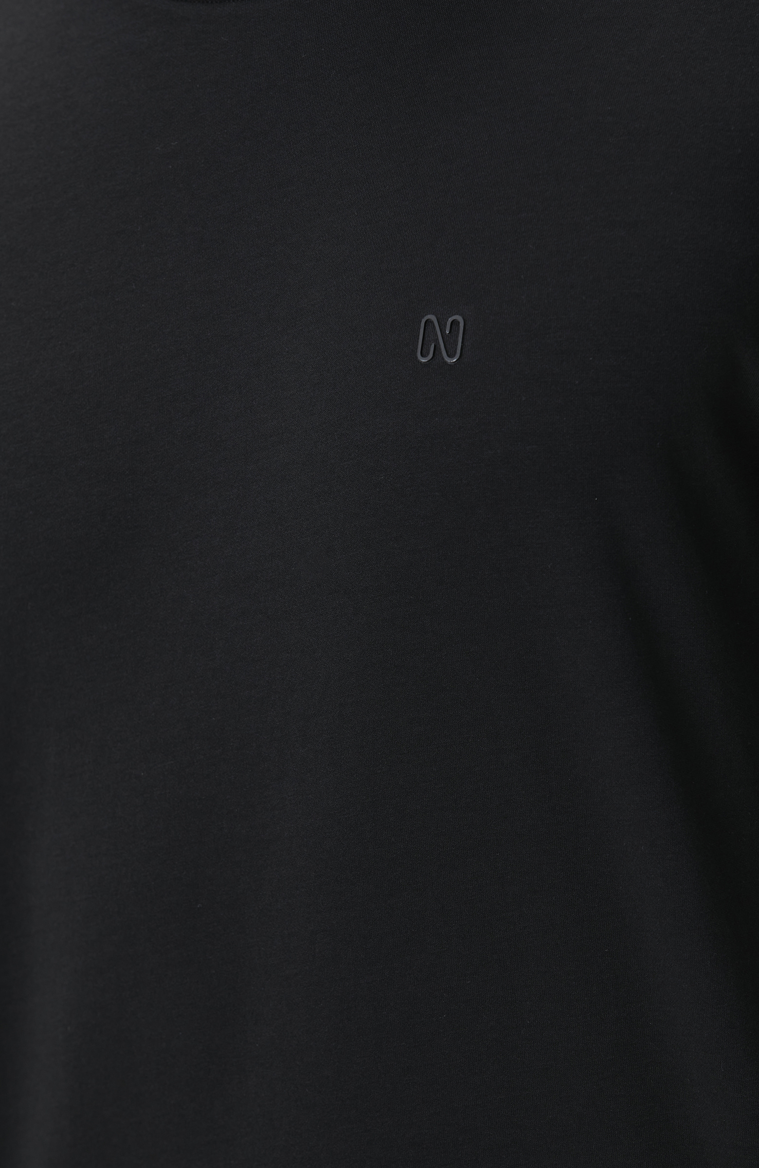 Comfort Fit Siyah Bisiklet Yaka T-shirt