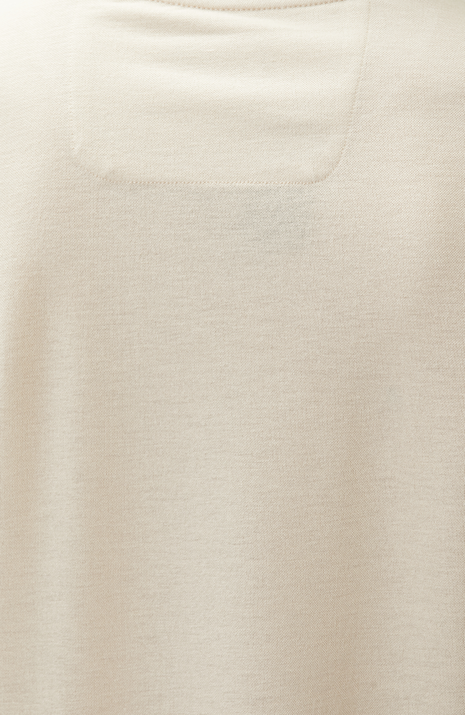 Comfort Fit Bej Bisiklet Yaka T-shirt