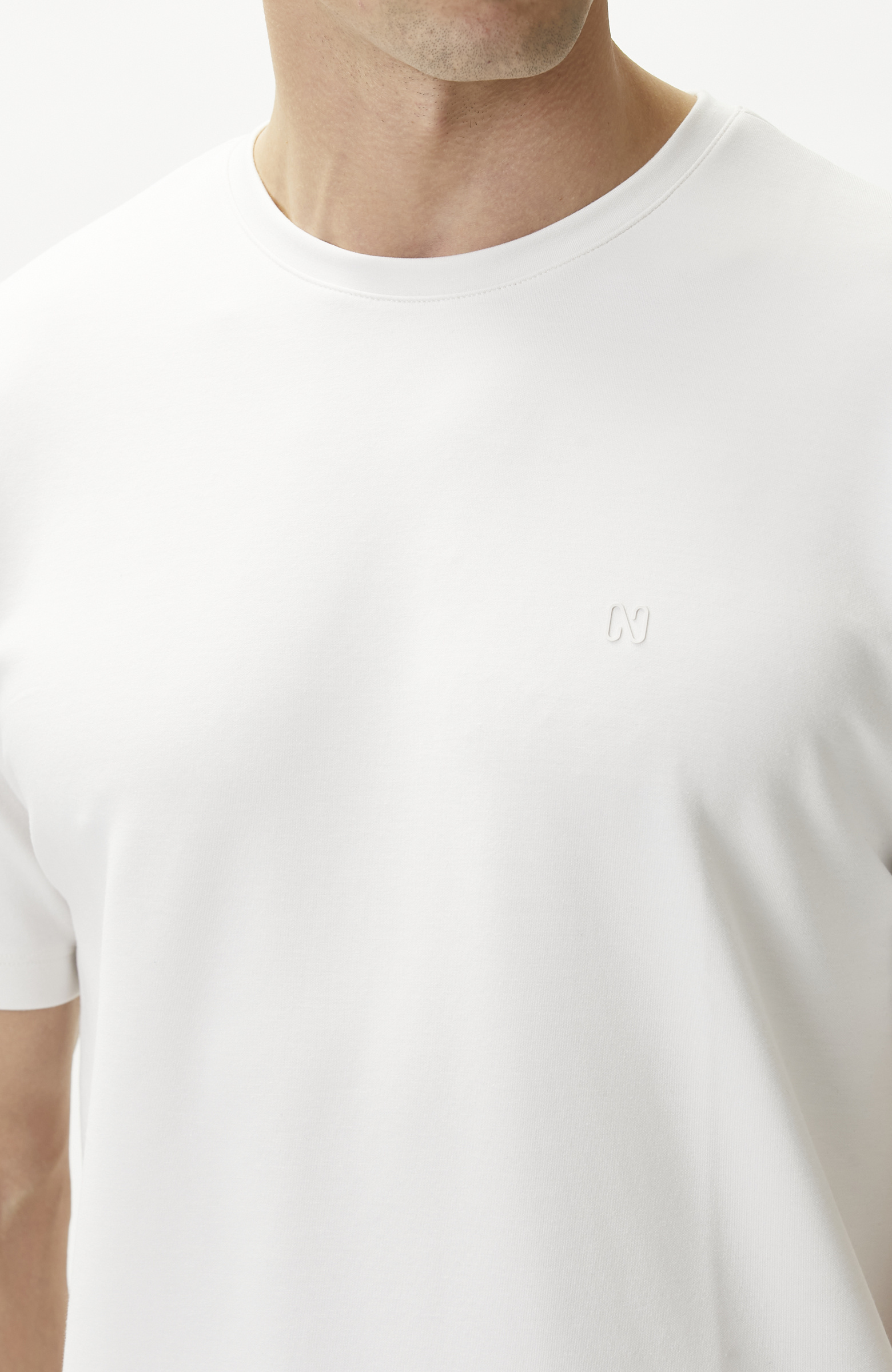 Comfort Fit Basic Kırık Beyaz T-shirt